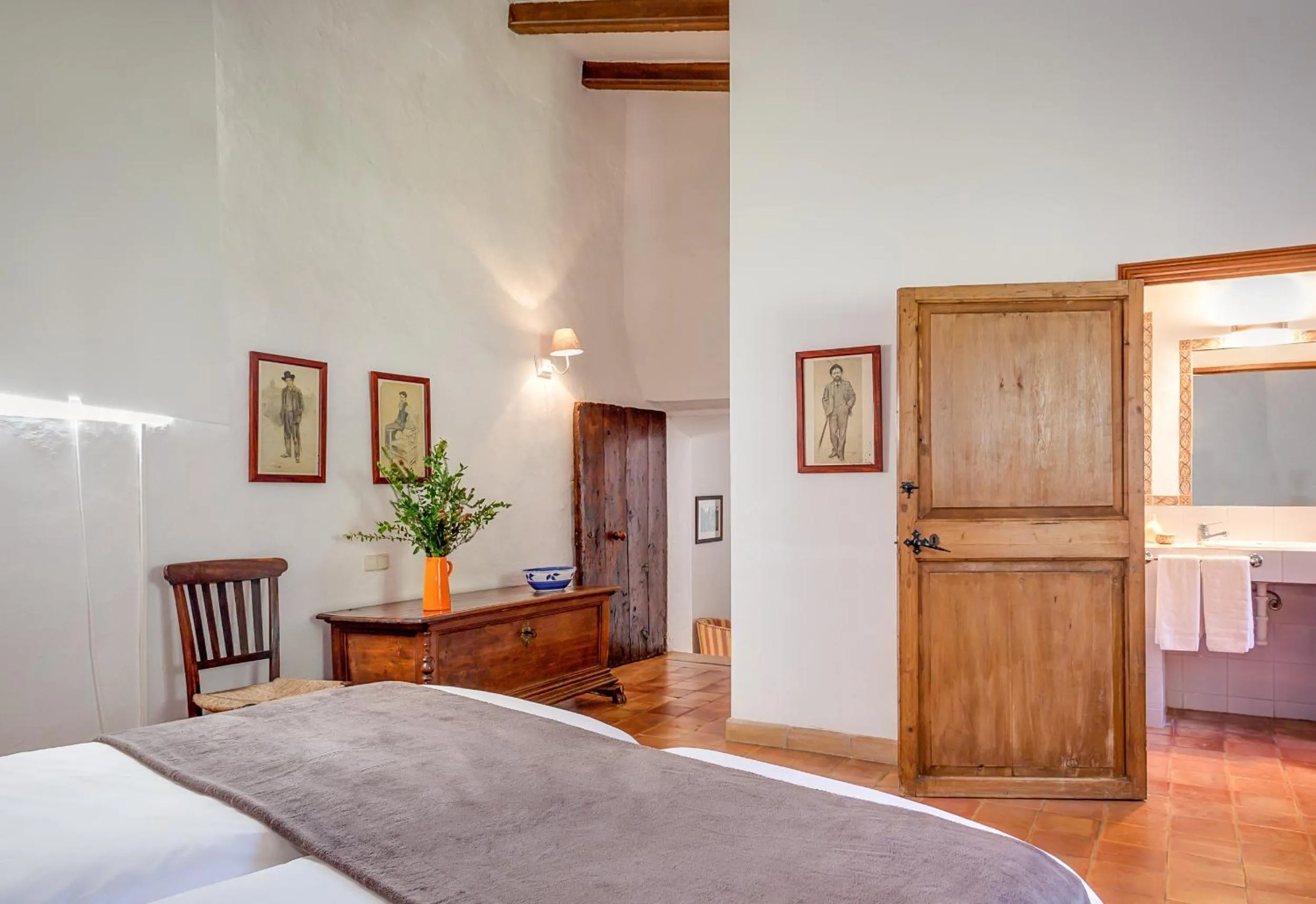 Bedroom, Bed in Finca Es Castell