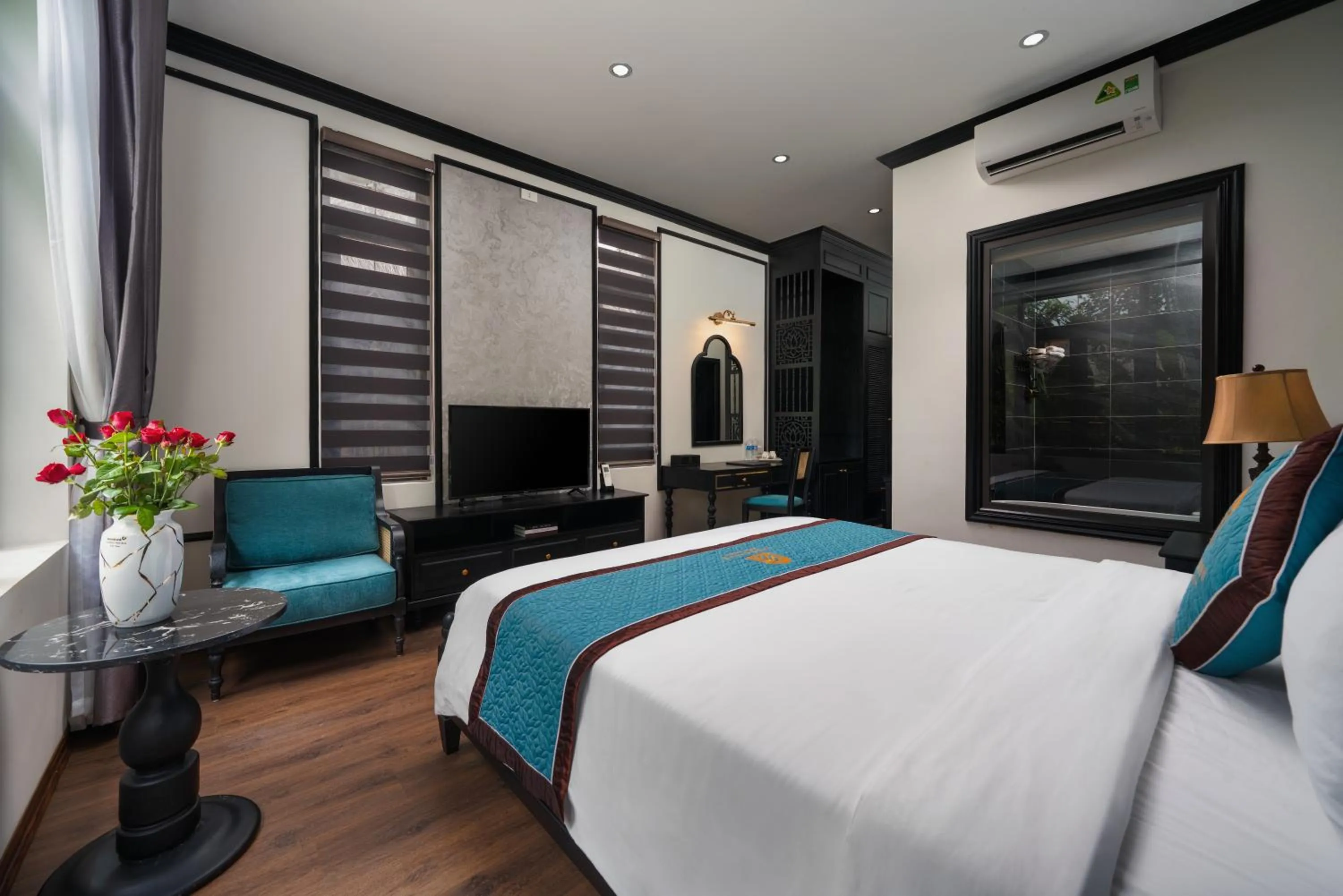 Bed in Indochine Boutique Hotel Ninh Bình