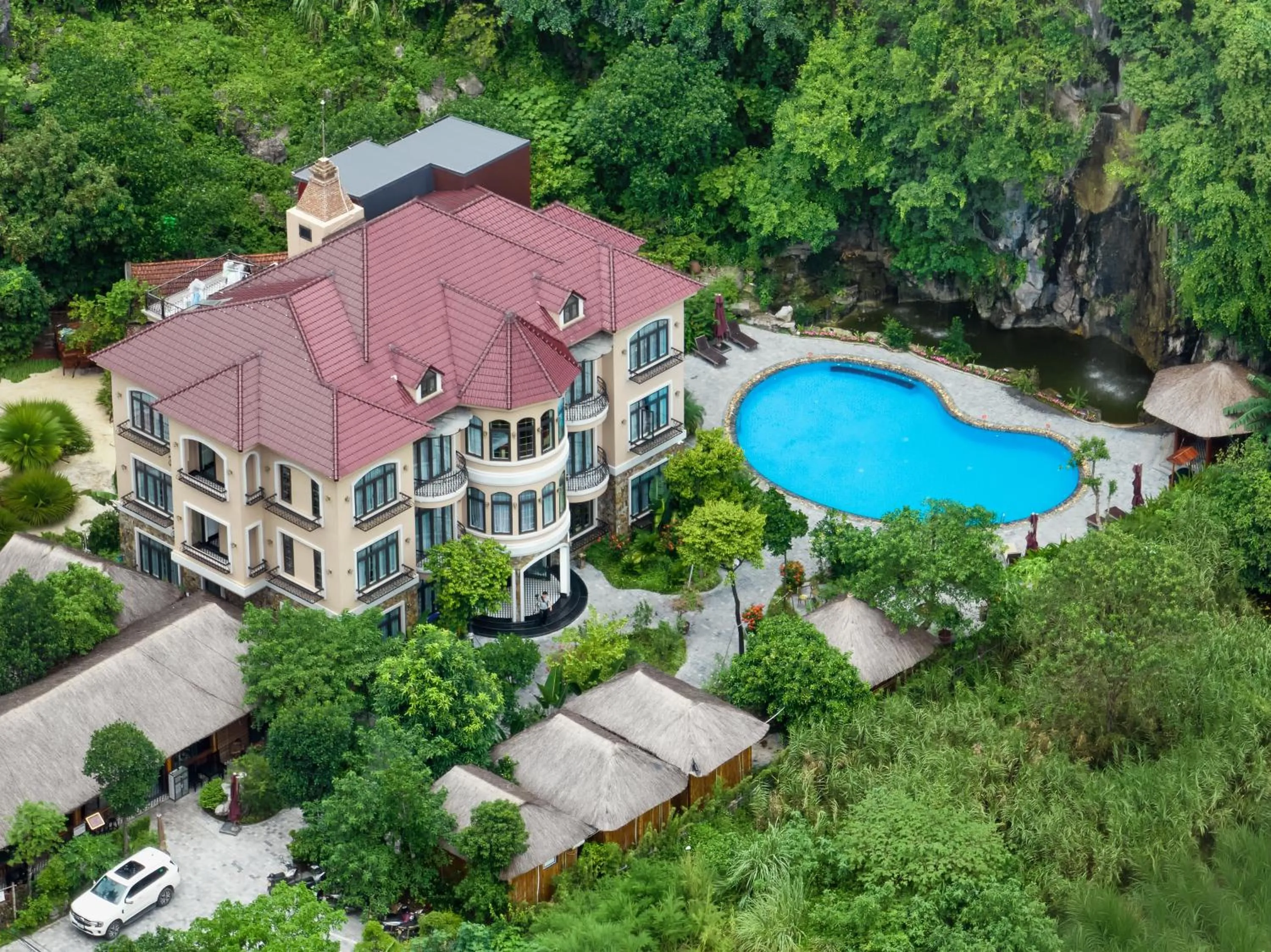 Garden view in Indochine Boutique Hotel Ninh Bình