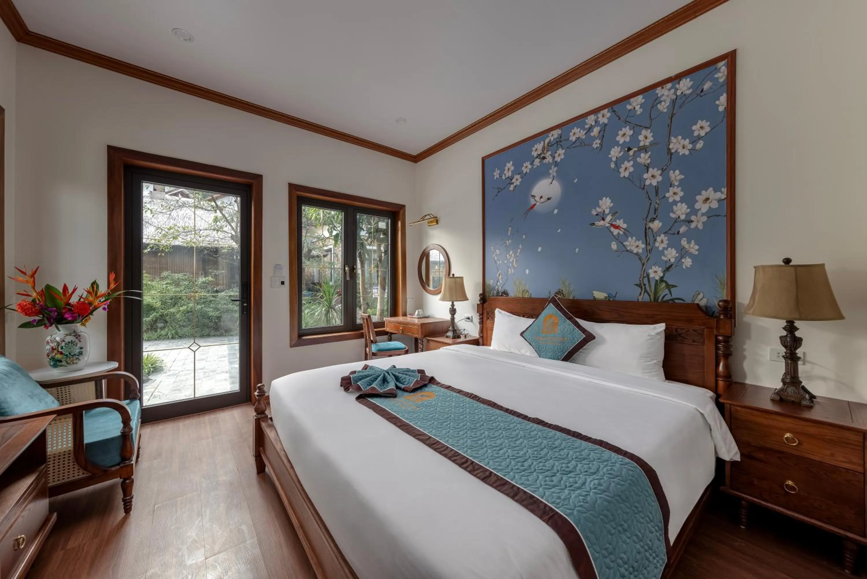 Bed in Indochine Boutique Hotel Ninh Bình