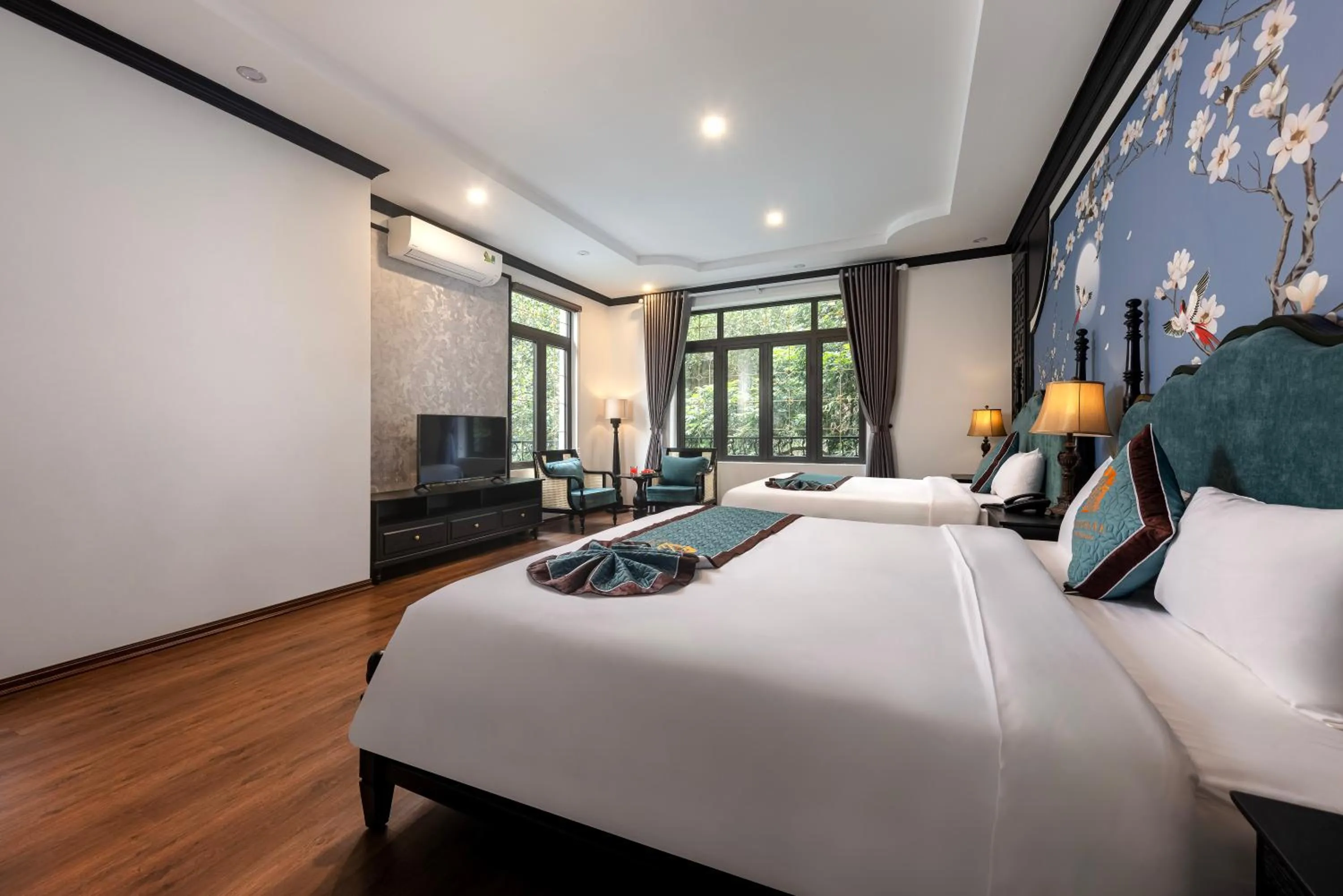 Bed in Indochine Boutique Hotel Ninh Bình