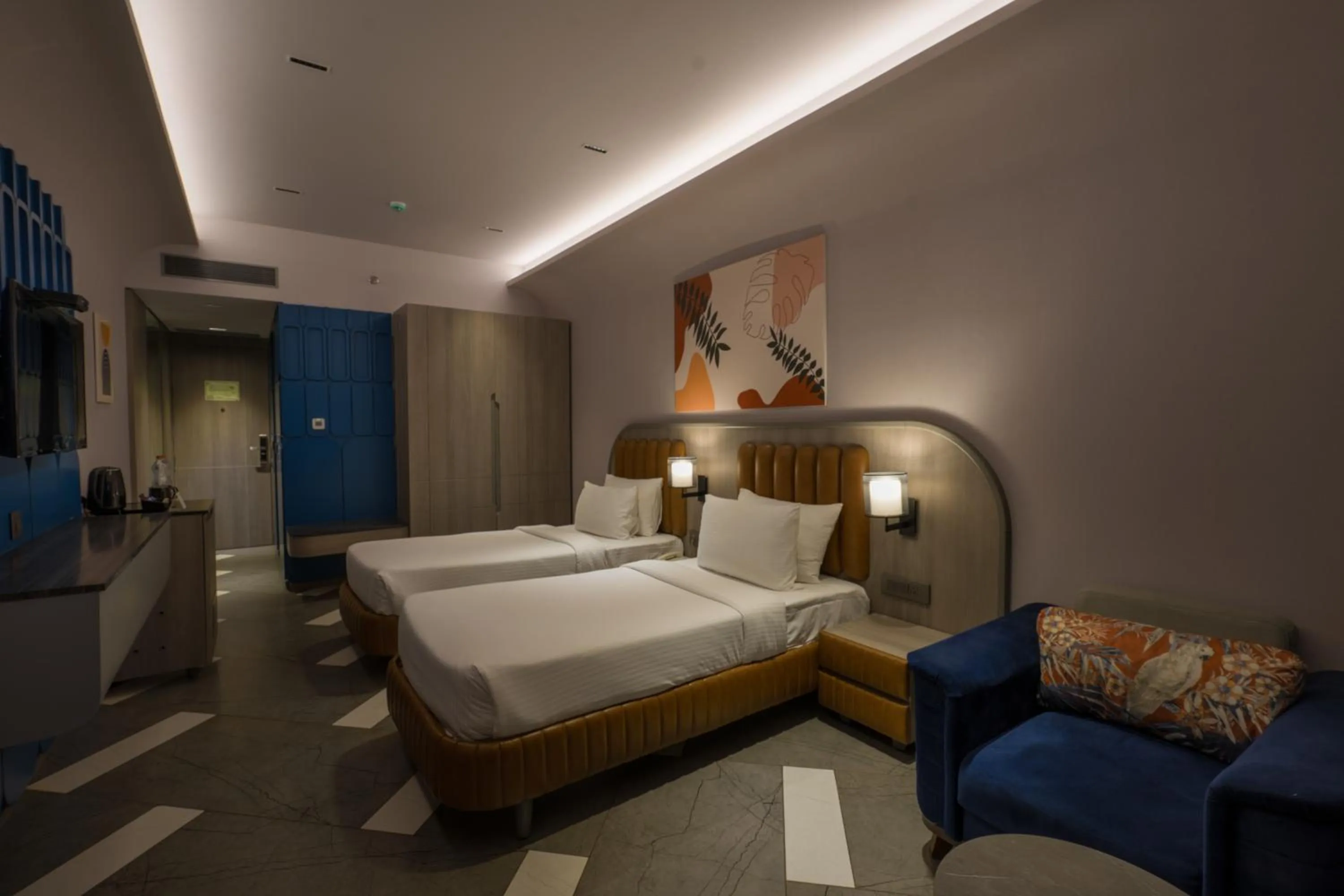 Bed in Palm Springs Resort