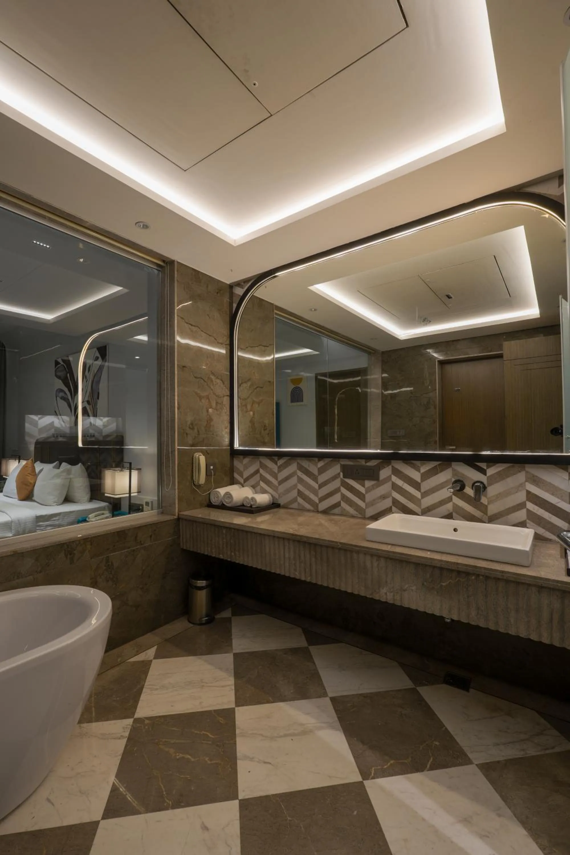 Bed in Palm Springs Resort