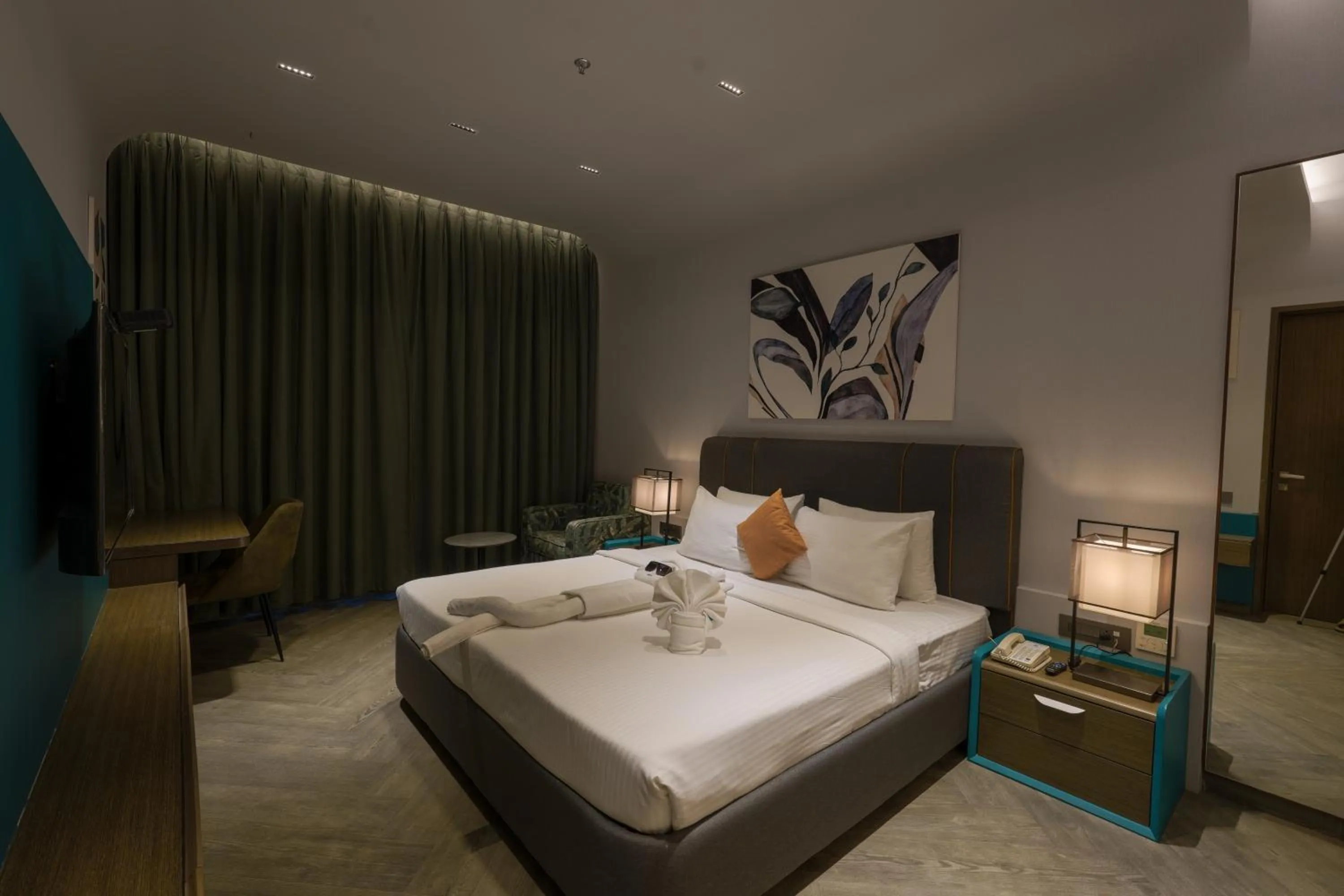 Bed in Palm Springs Resort