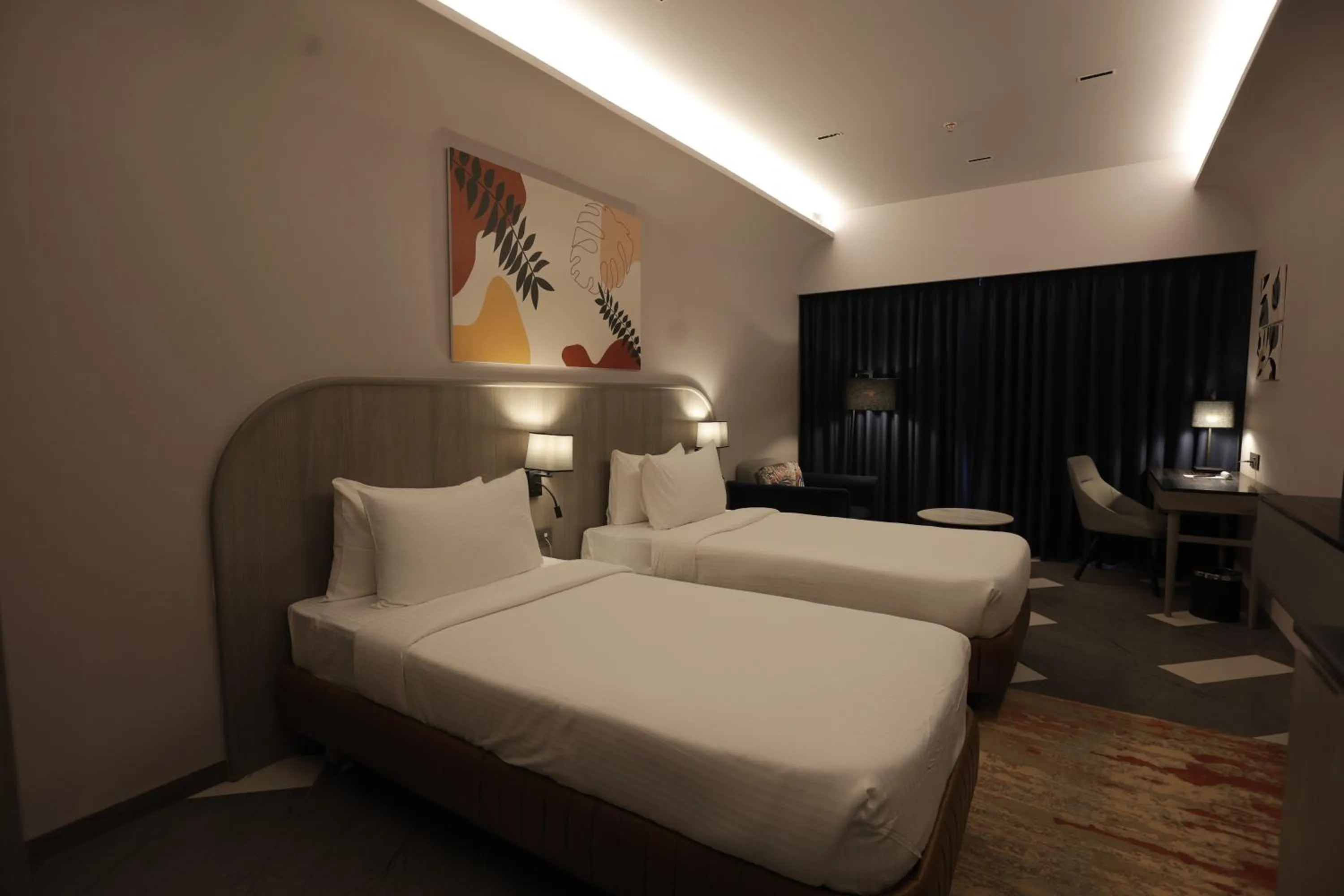 Bed in Palm Springs Resort