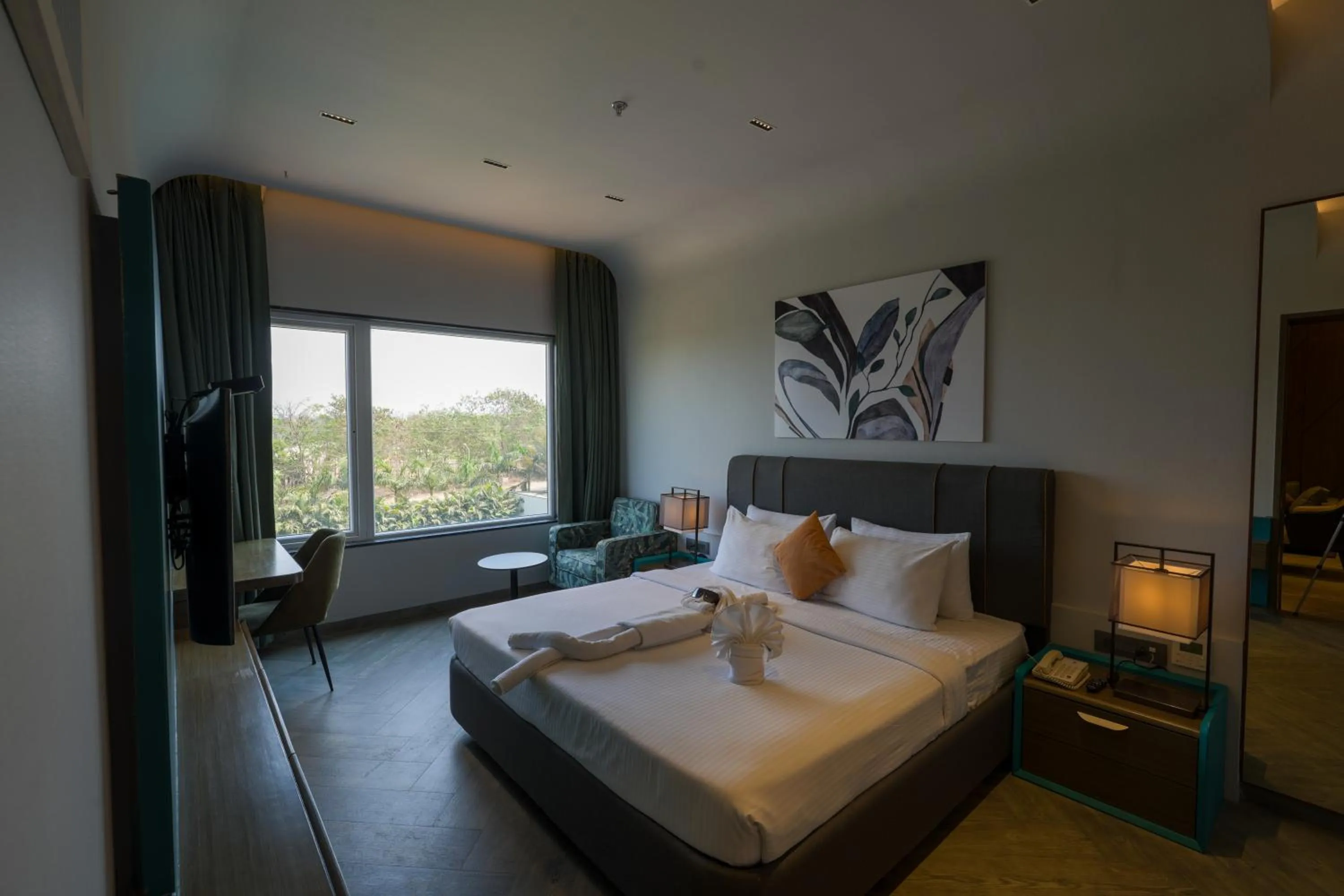 Bed in Palm Springs Resort