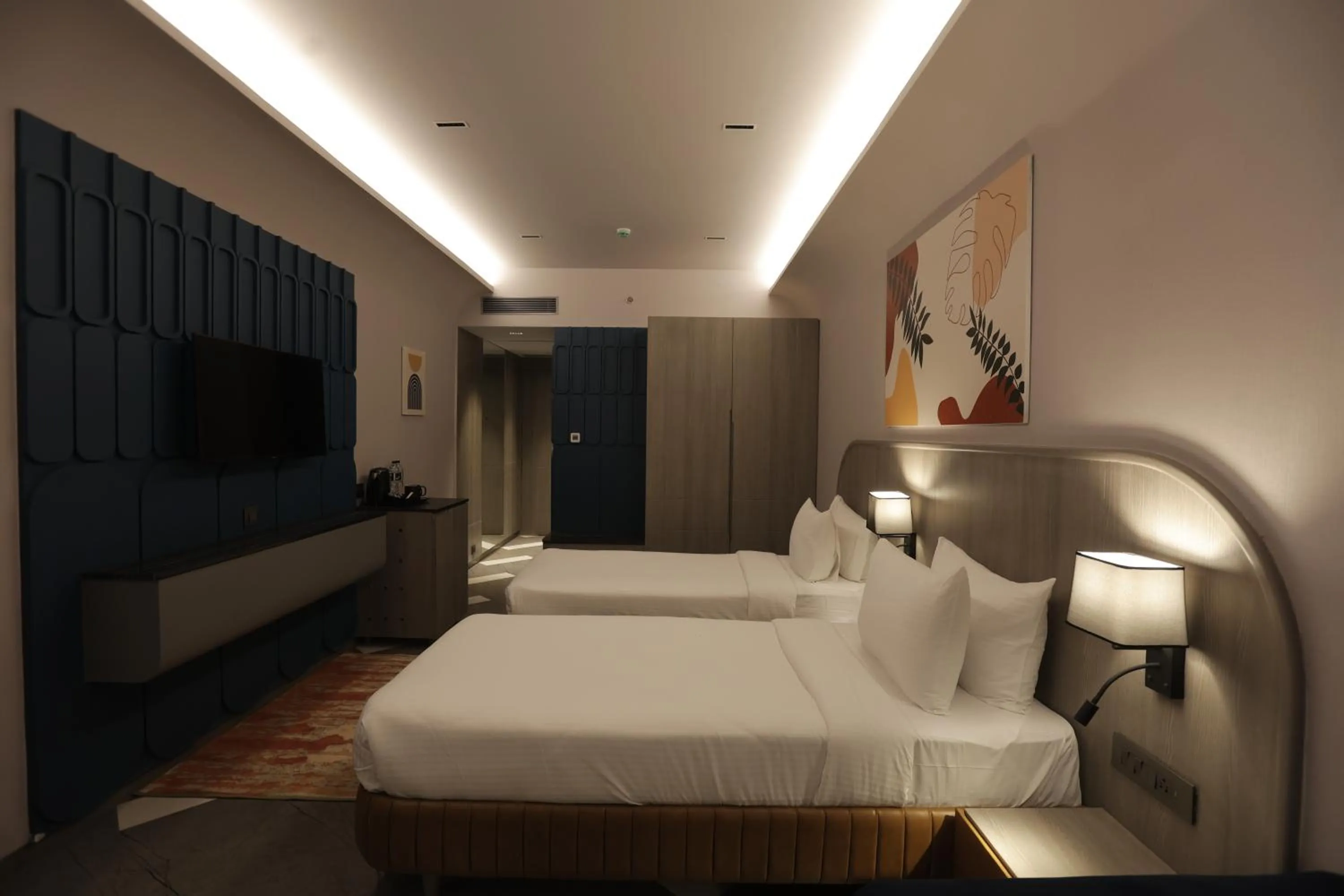 Bed in Palm Springs Resort