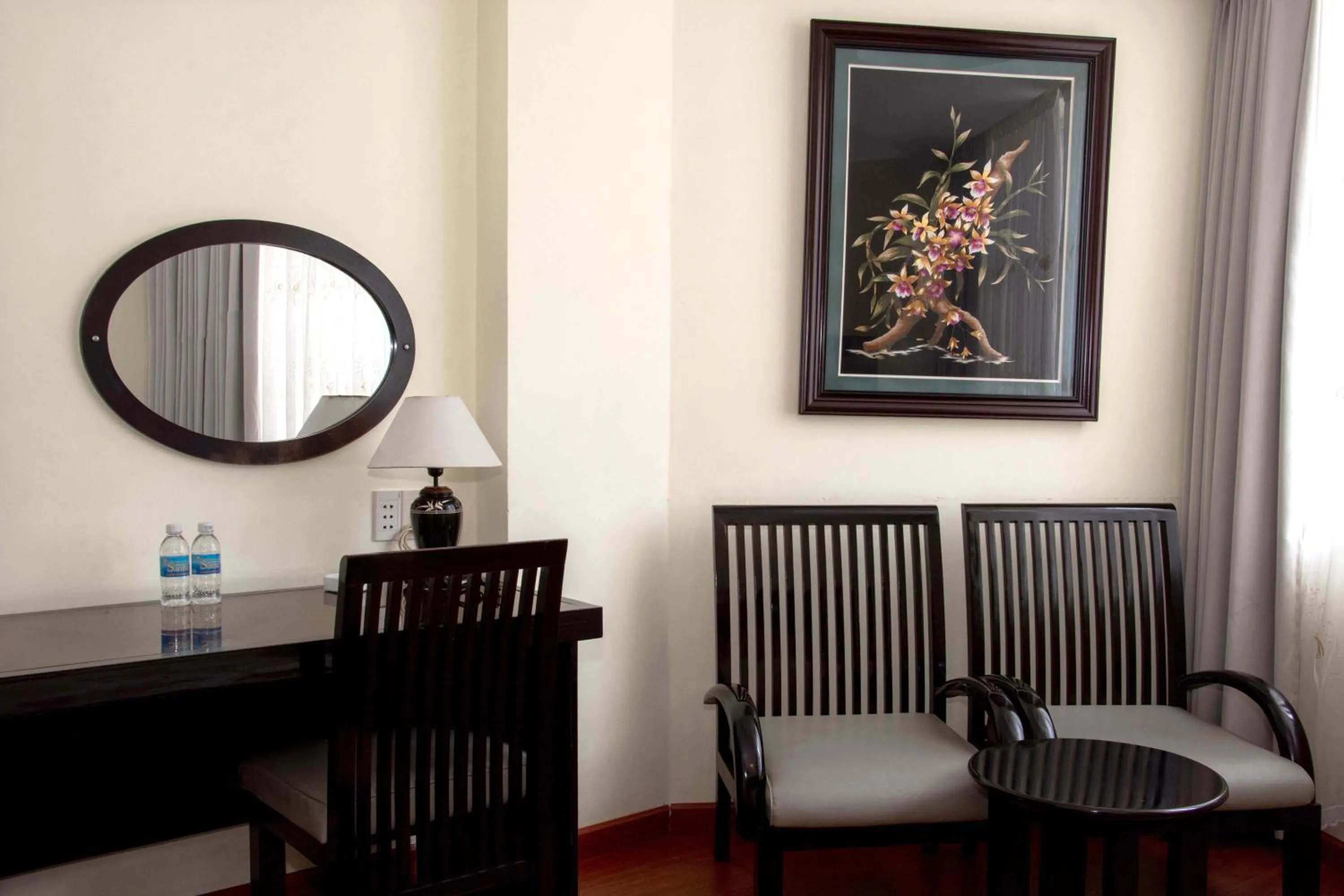 Seating area in Angella Hotel