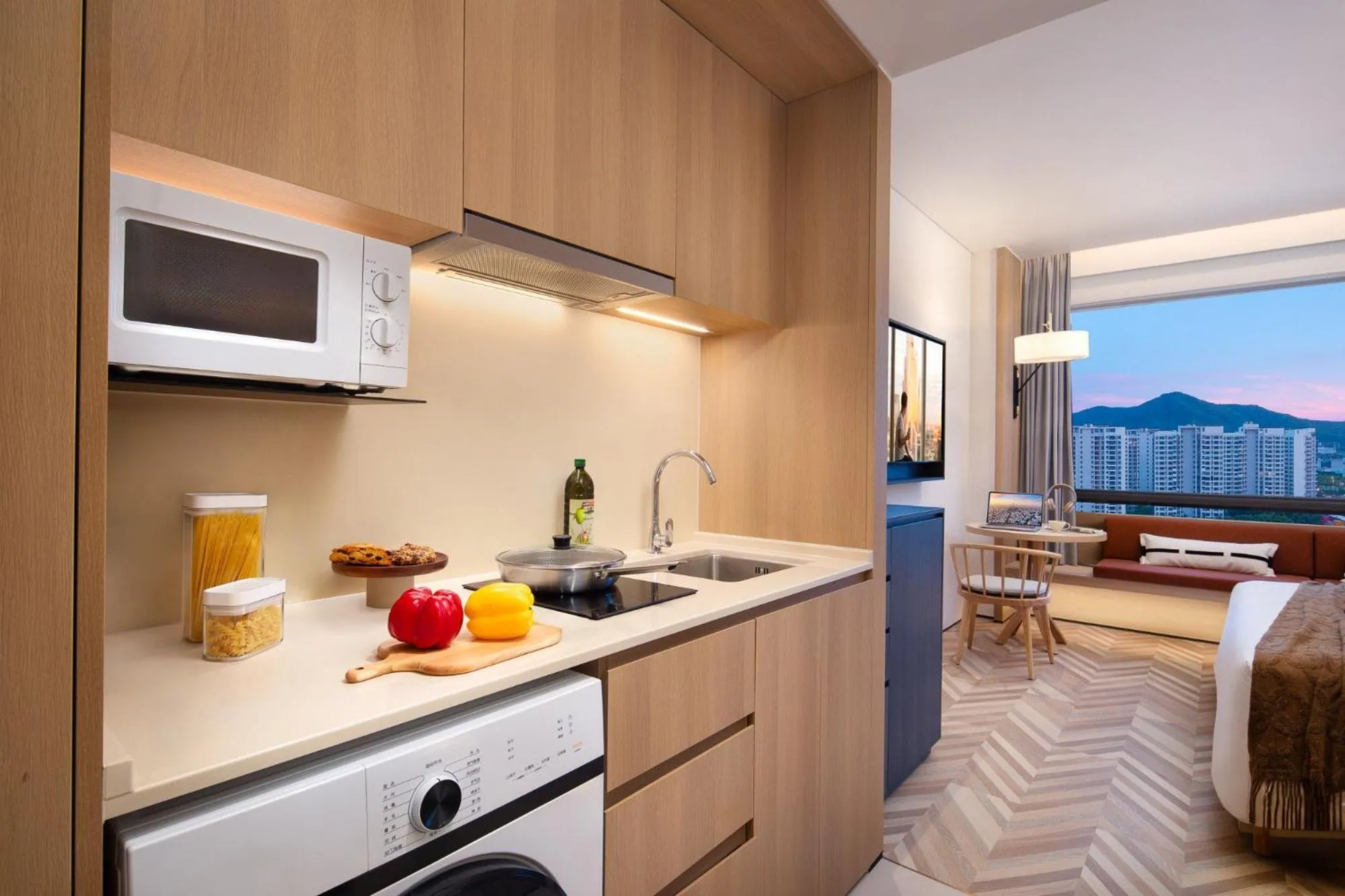 Kitchen or kitchenette in Citadines Yazhou Bay Sanya