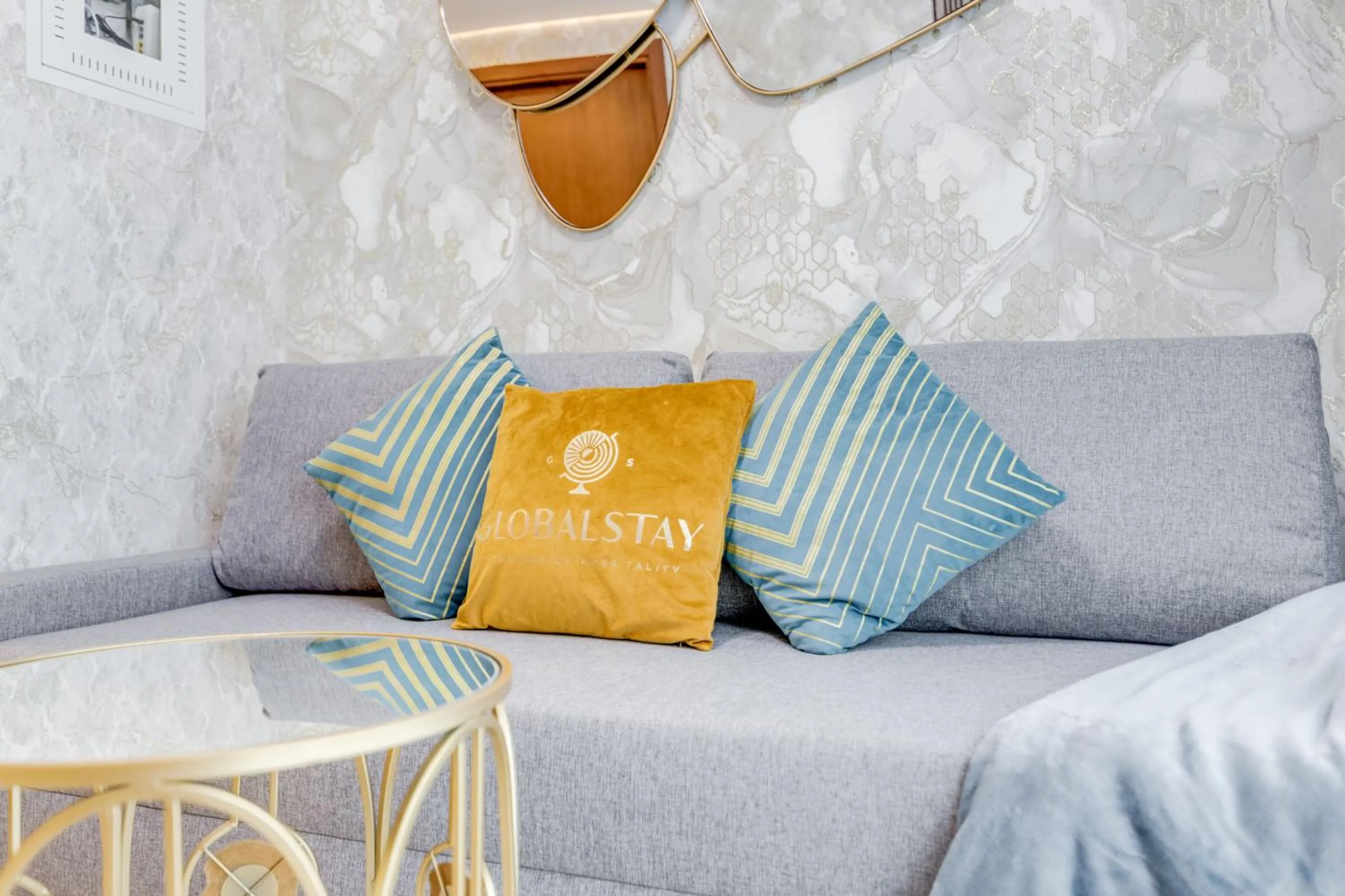 Living room in GLOBALSTAY. Luxury Apartments Near The Dubai Canal