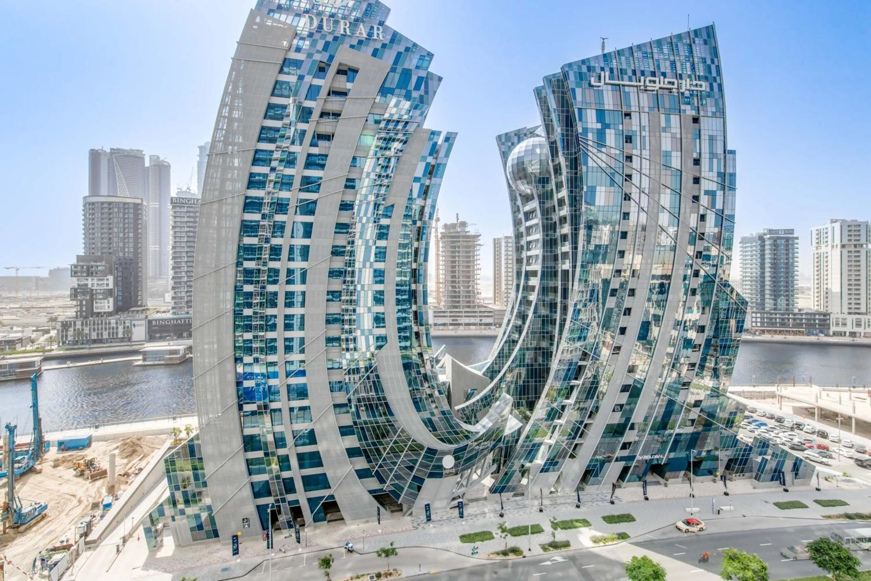 City view in GLOBALSTAY. Luxury Apartments Near The Dubai Canal