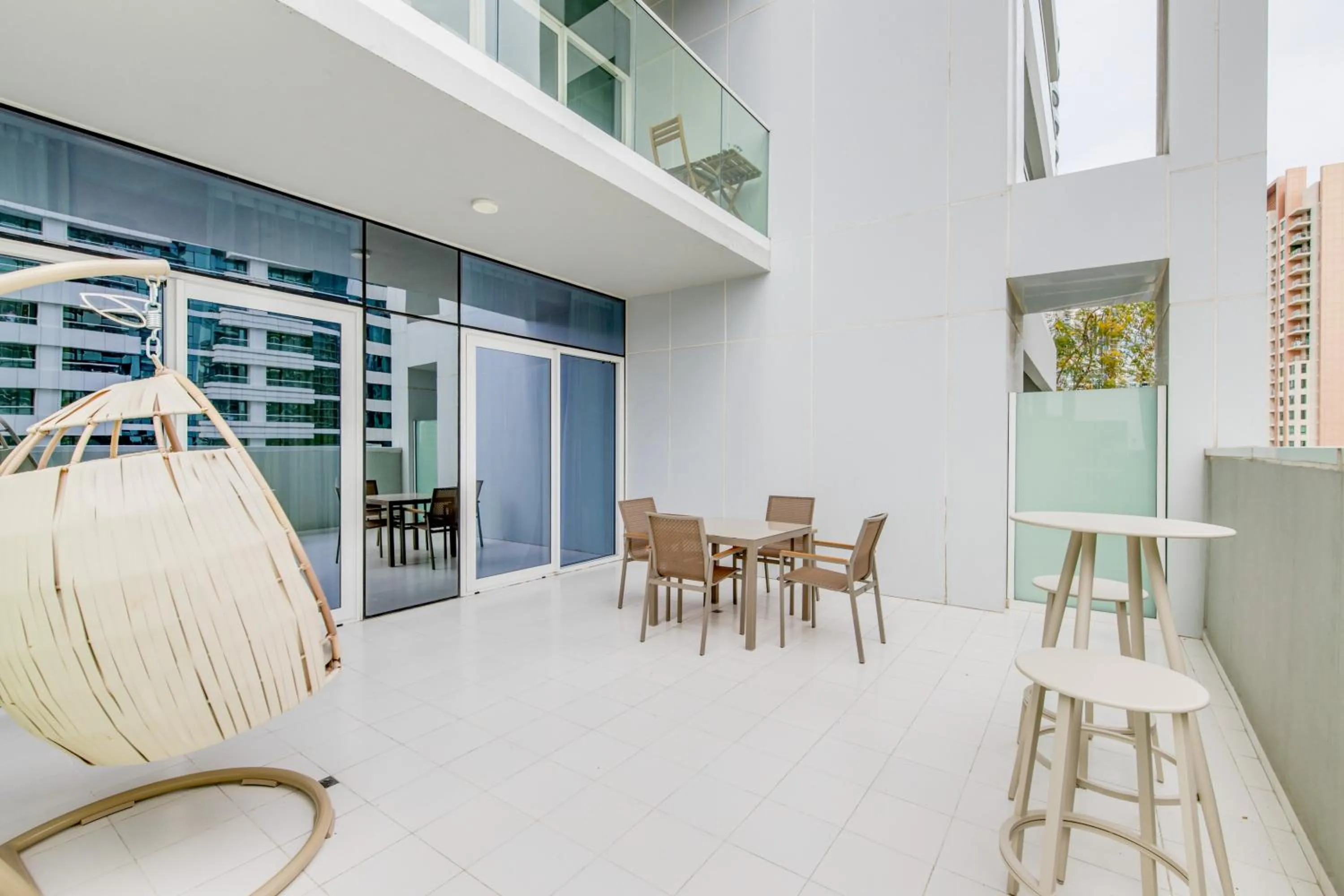 Balcony/Terrace in GLOBALSTAY. Luxury Apartments Near The Dubai Canal