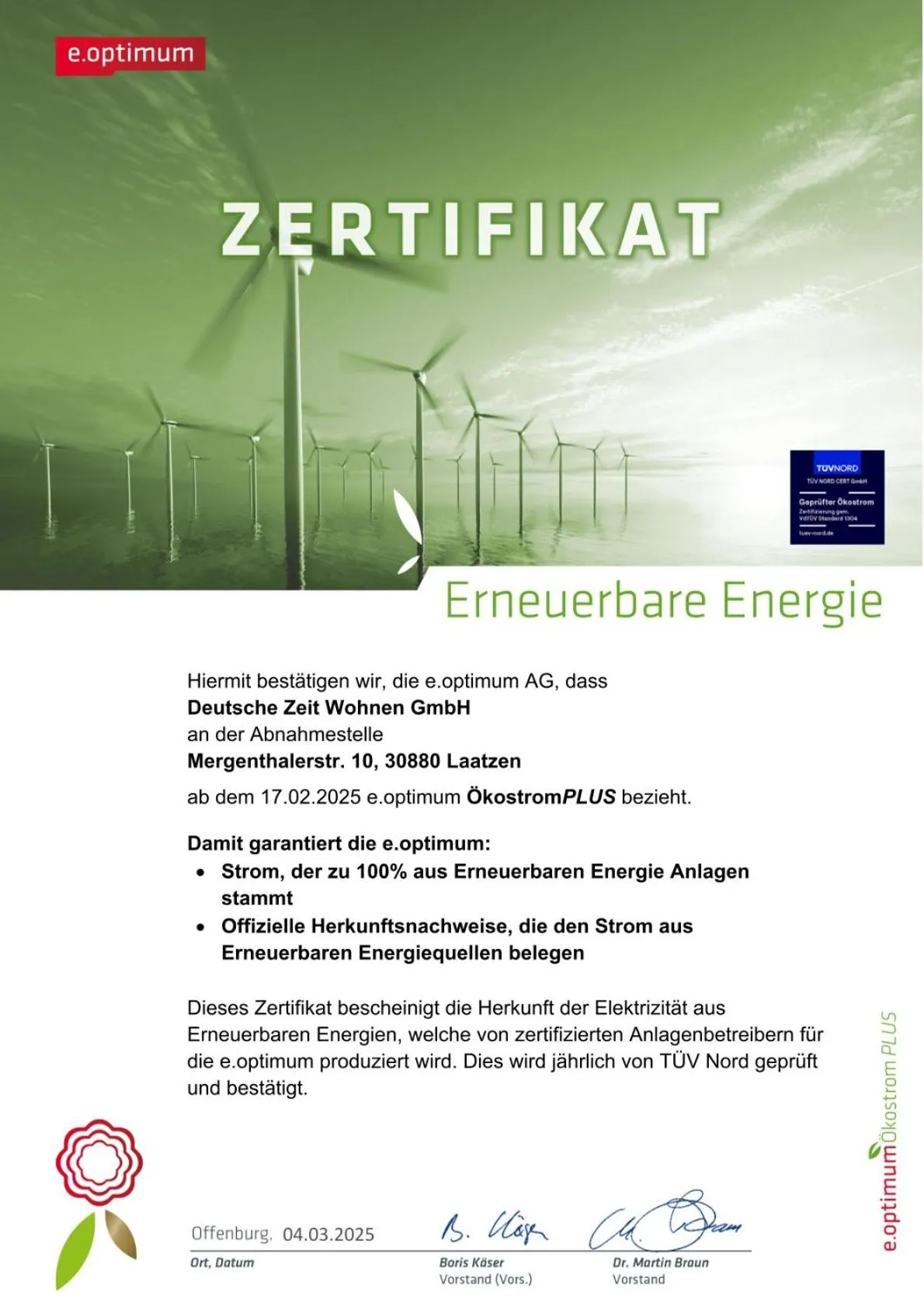 Certificate/Award in Hannover - PHIL & MAX Hotels und Apartments Messe