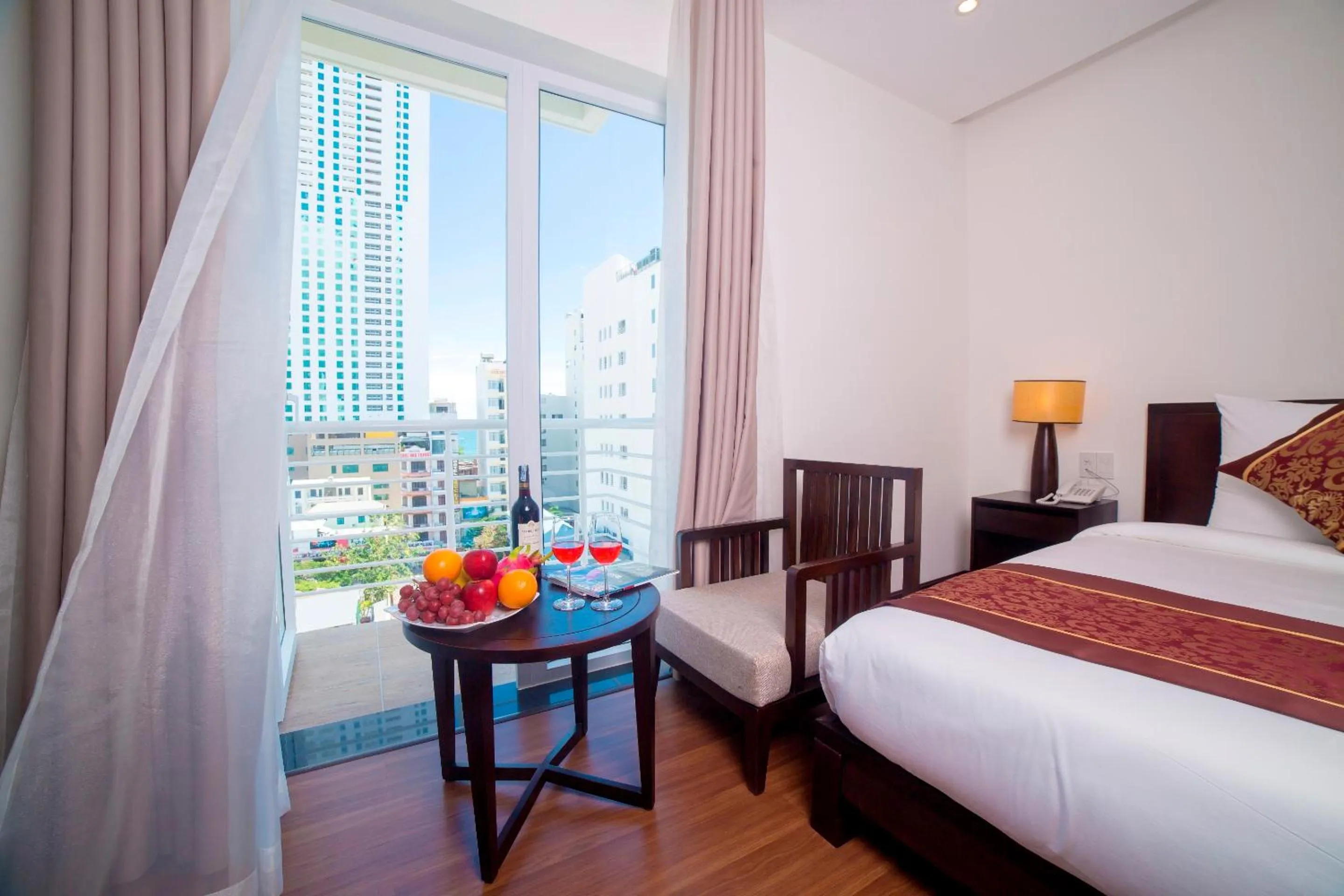 Quiet street view, Bed in Edele Nha Trang Hotel