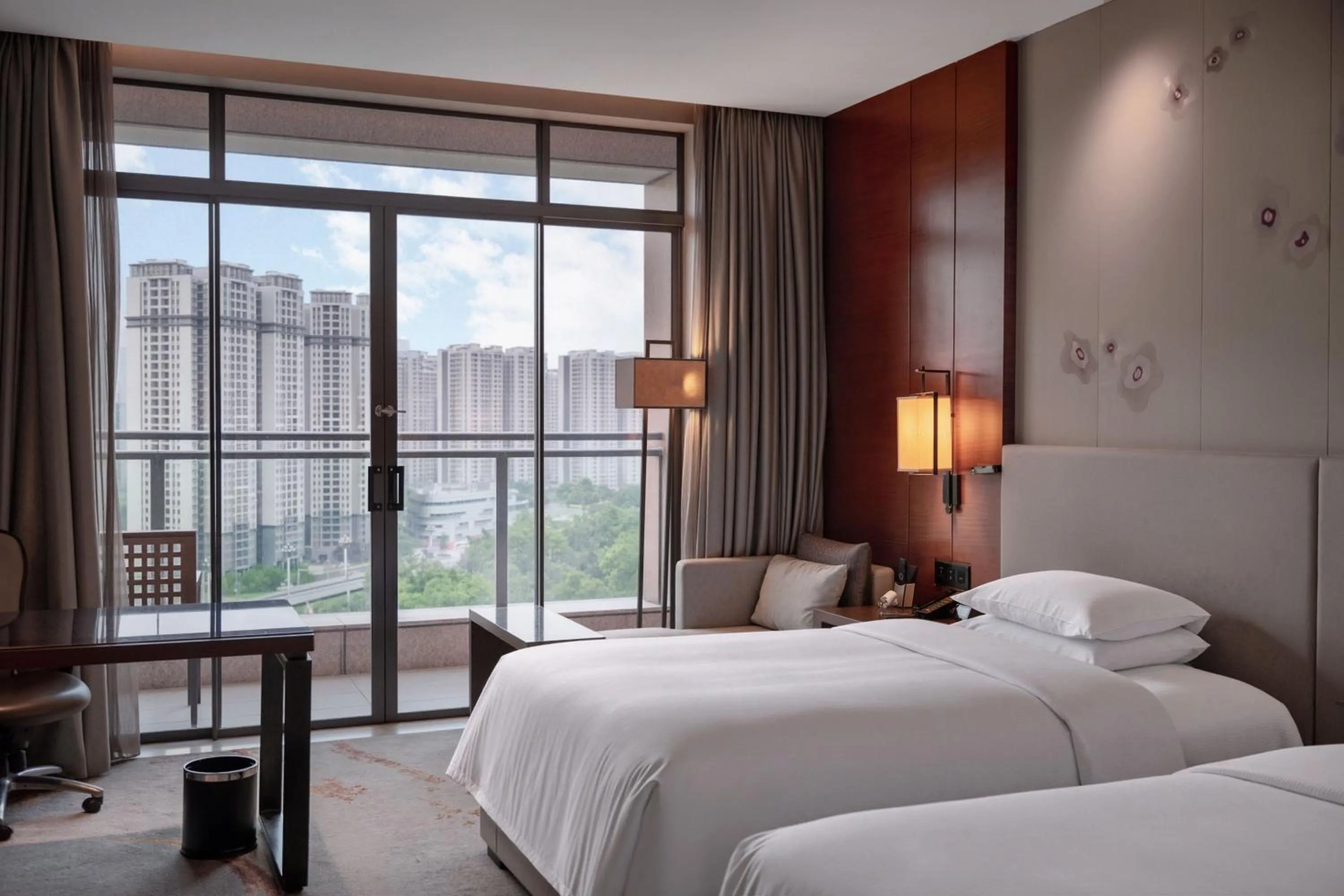 Bedroom, Bed in DoubleTree by Hilton Guangzhou Science City-Free Shuttle Bus Service During Canton Fair Period