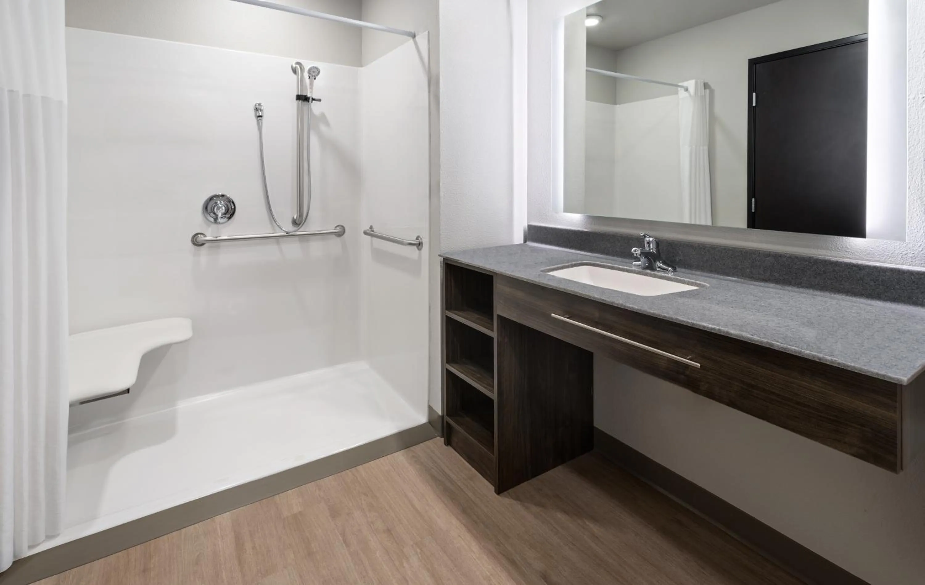 Bathroom in My Place Hotel-Mitchell SD