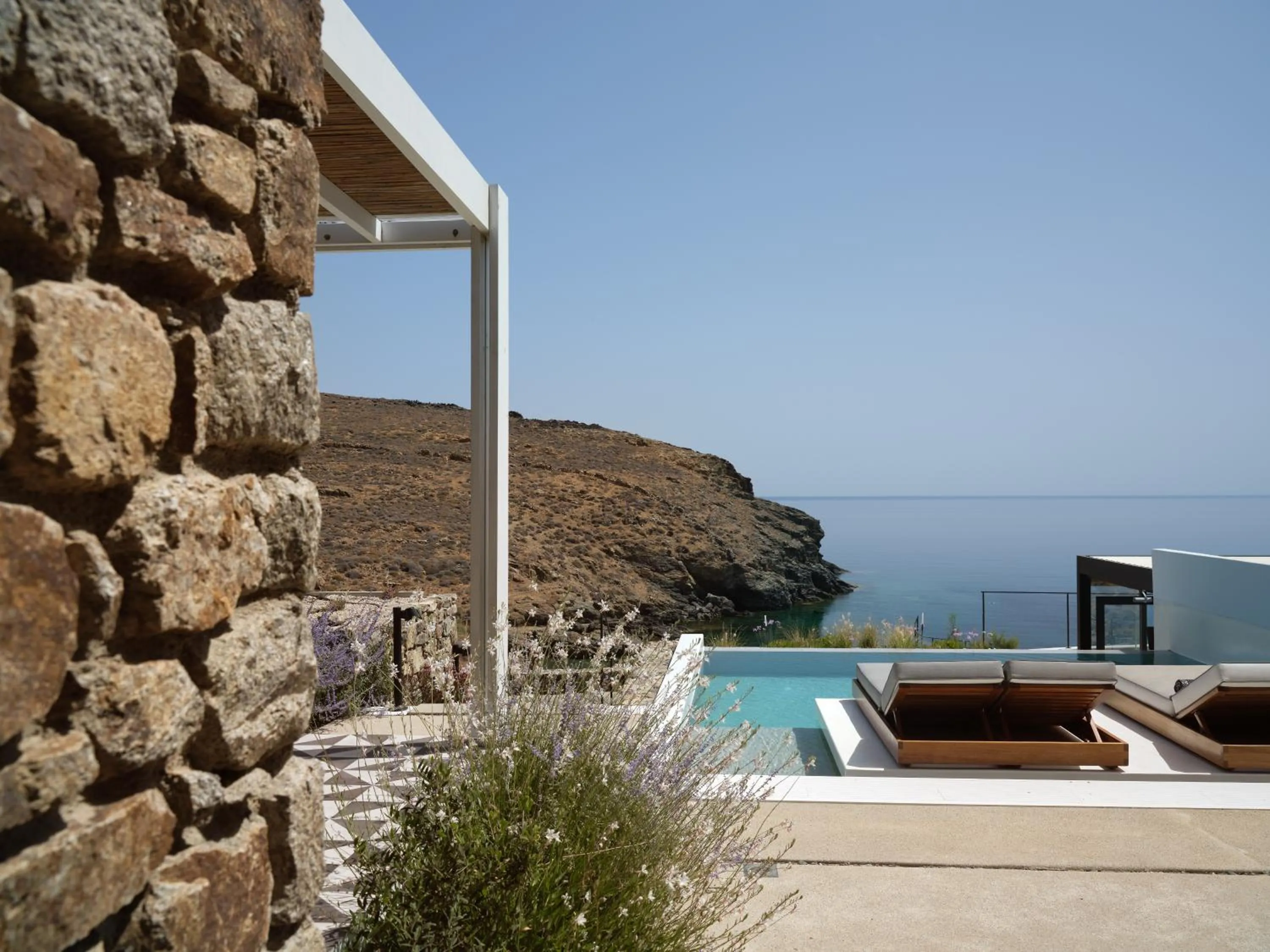 Patio in Semeli Coast Mykonos Curio Collection by Hilton