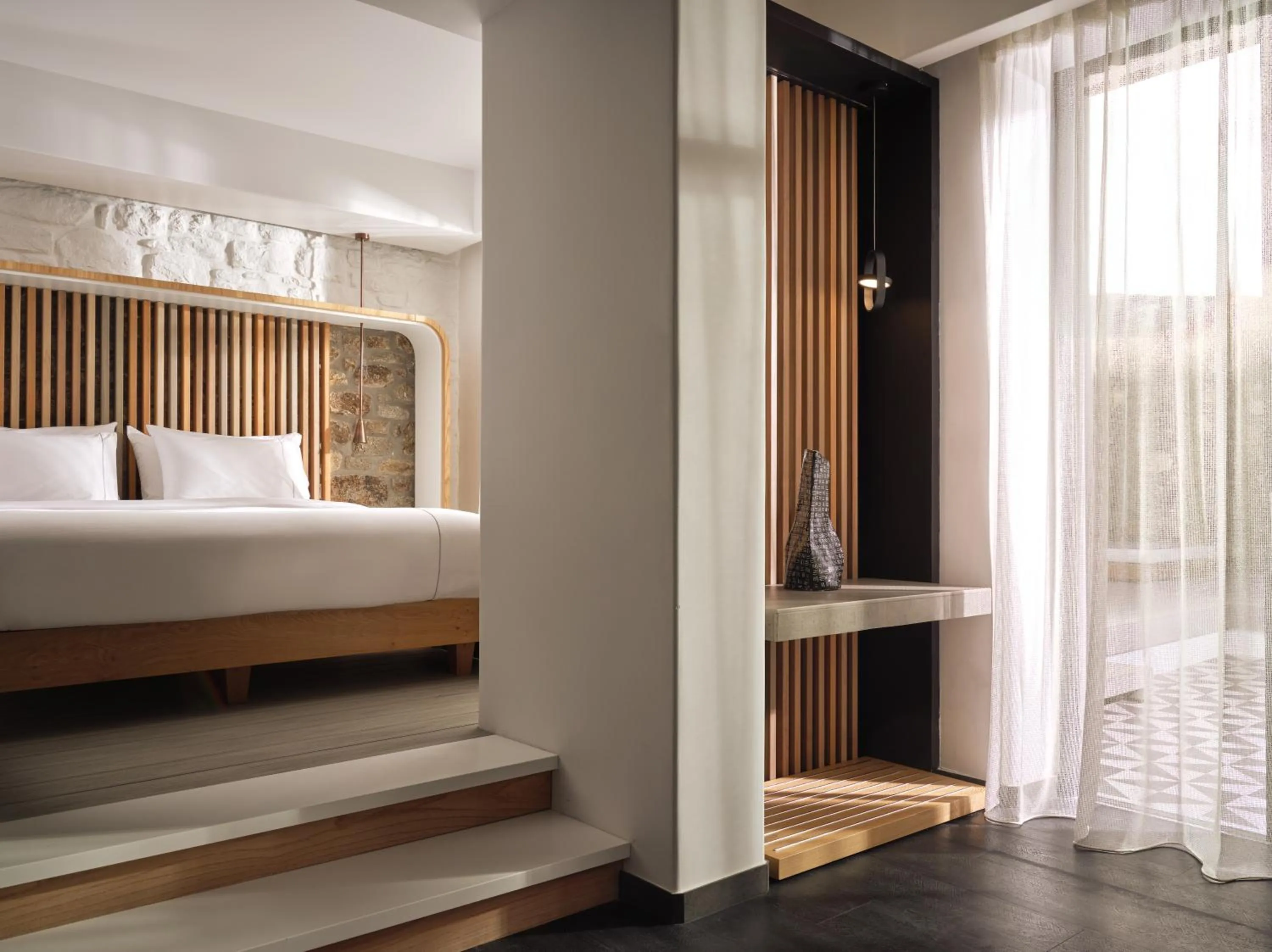 Bed in Semeli Coast Mykonos Curio Collection by Hilton