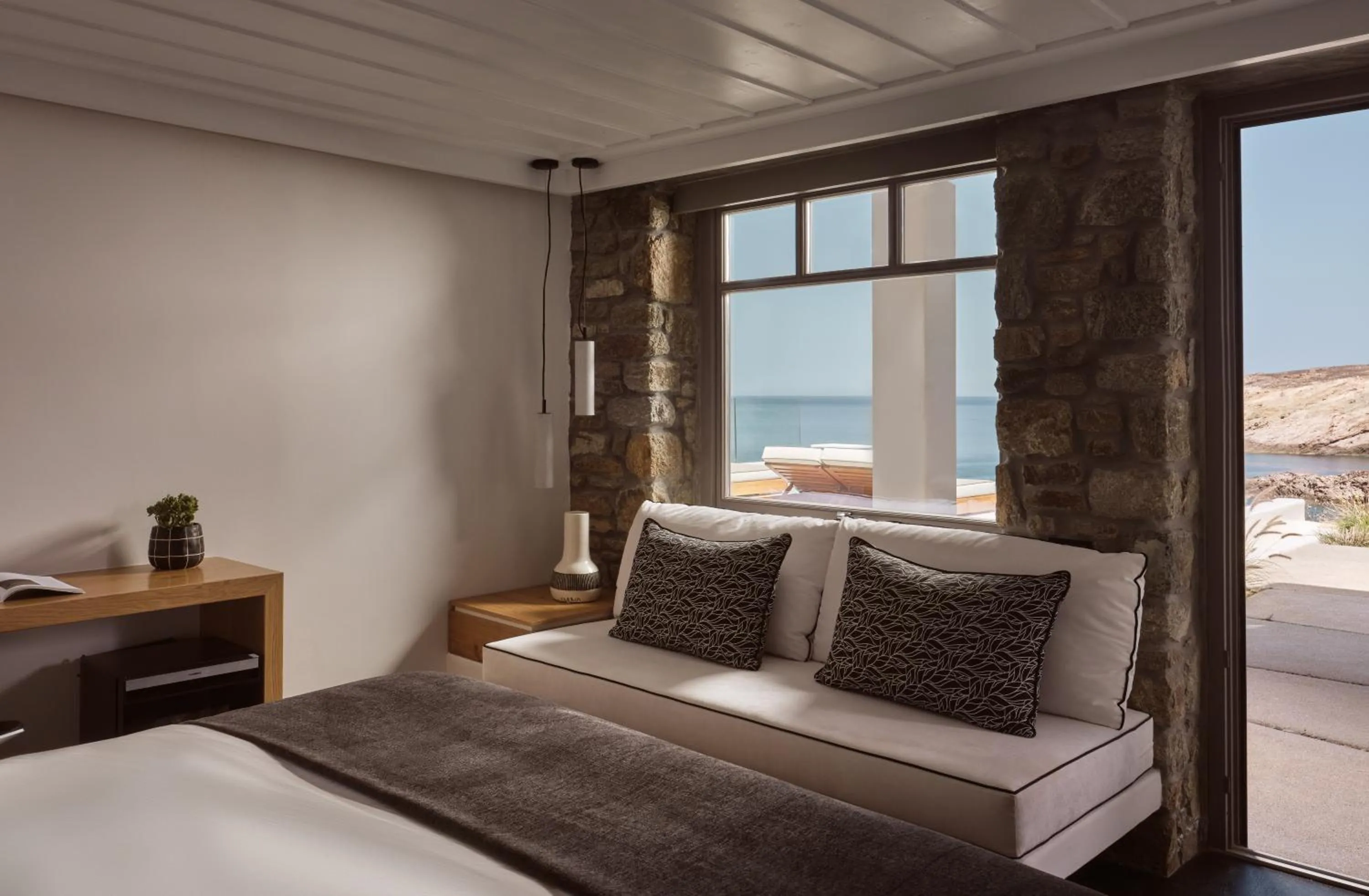 Bed in Semeli Coast Mykonos Curio Collection by Hilton