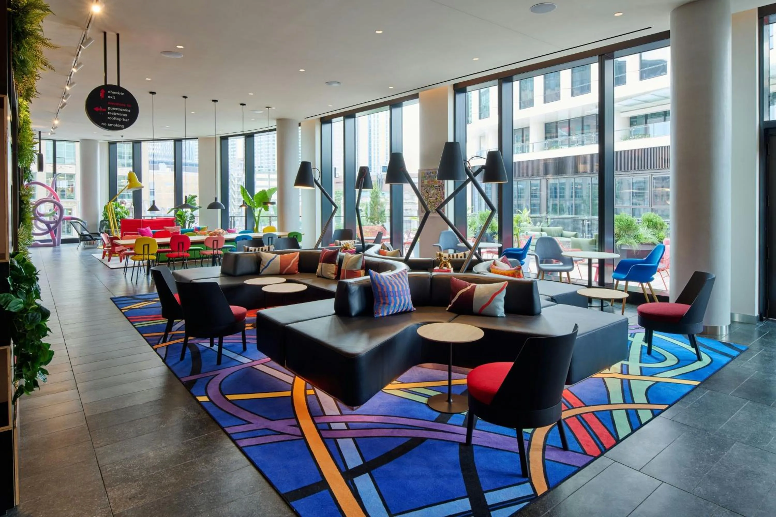 Lobby or reception in citizenM Boston Back Bay