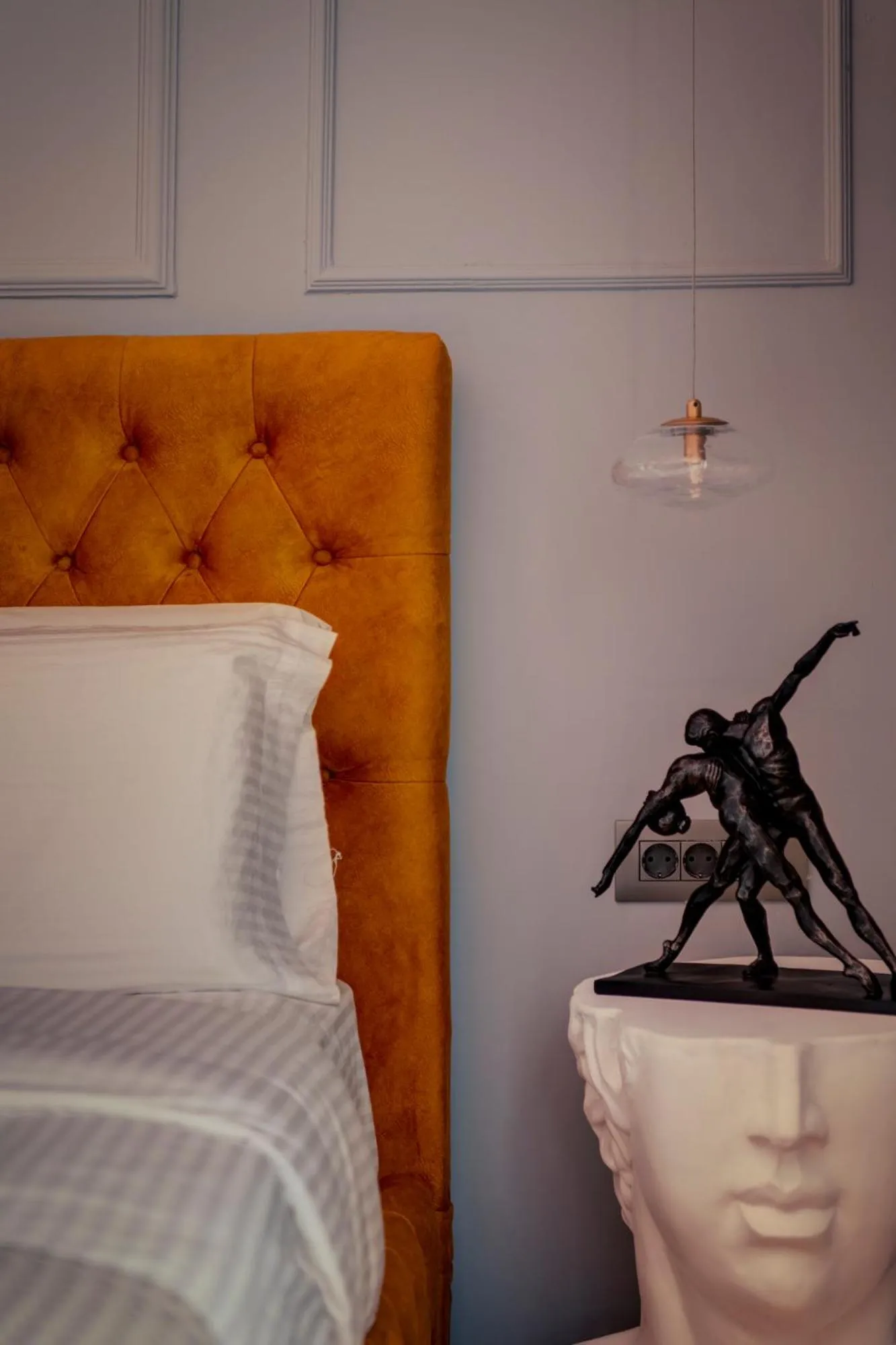 Bed in Ninemian Suites Syros