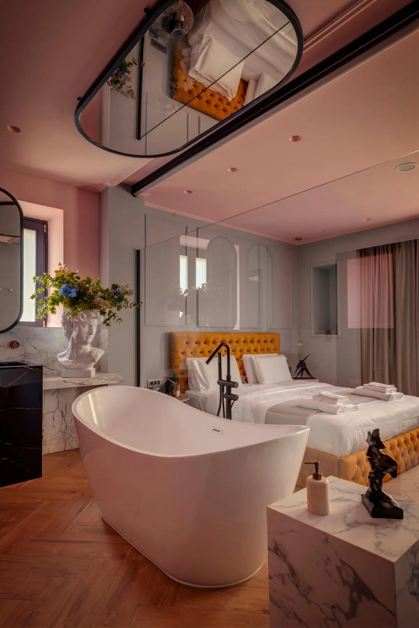 Bed in Ninemian Suites Syros