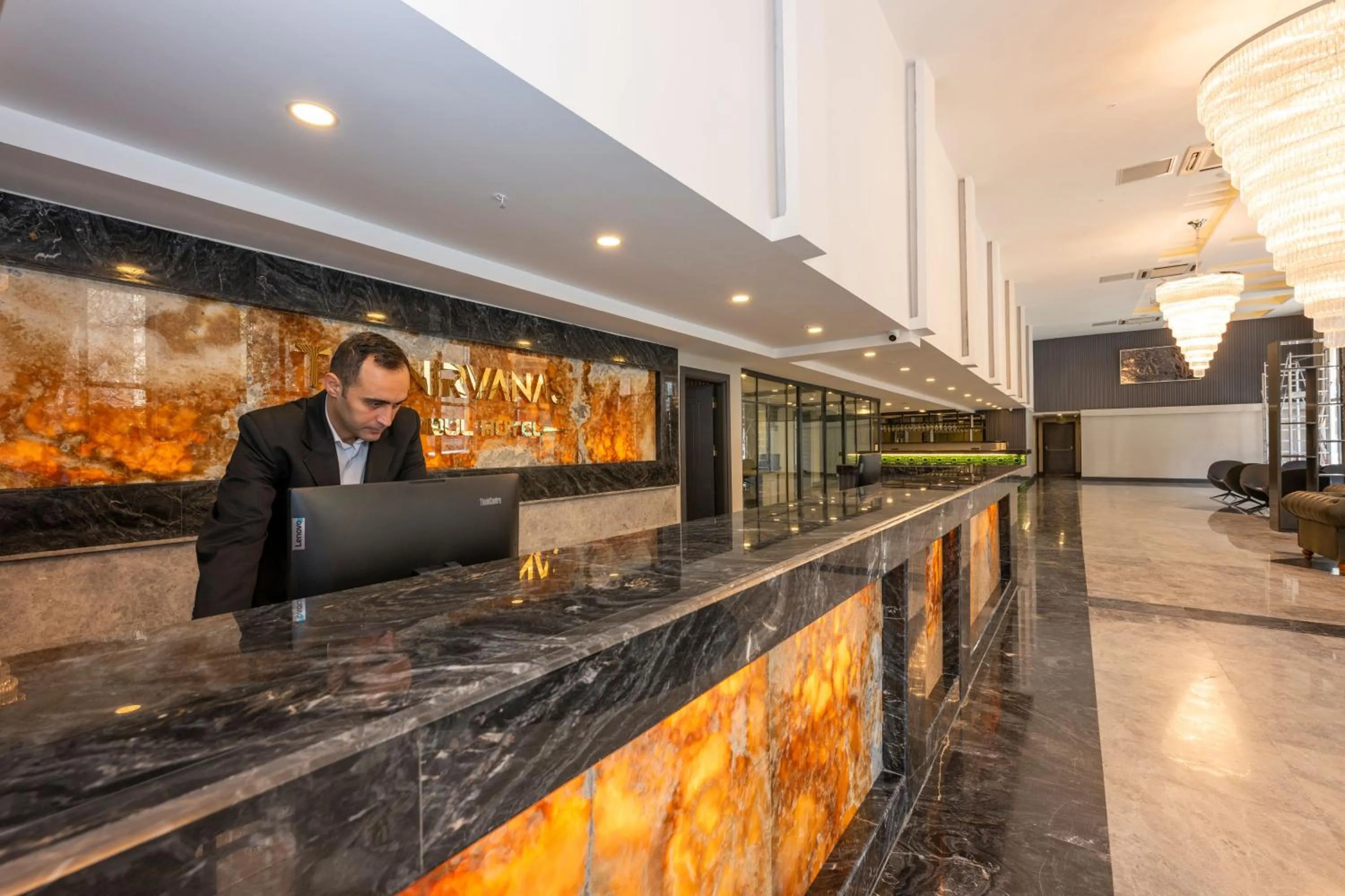 Lobby or reception in The Nirvanas Hotel