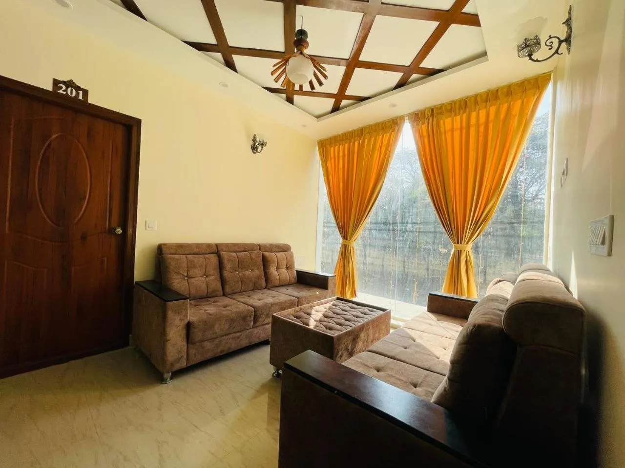 Seating area in Hotel Boss Palace