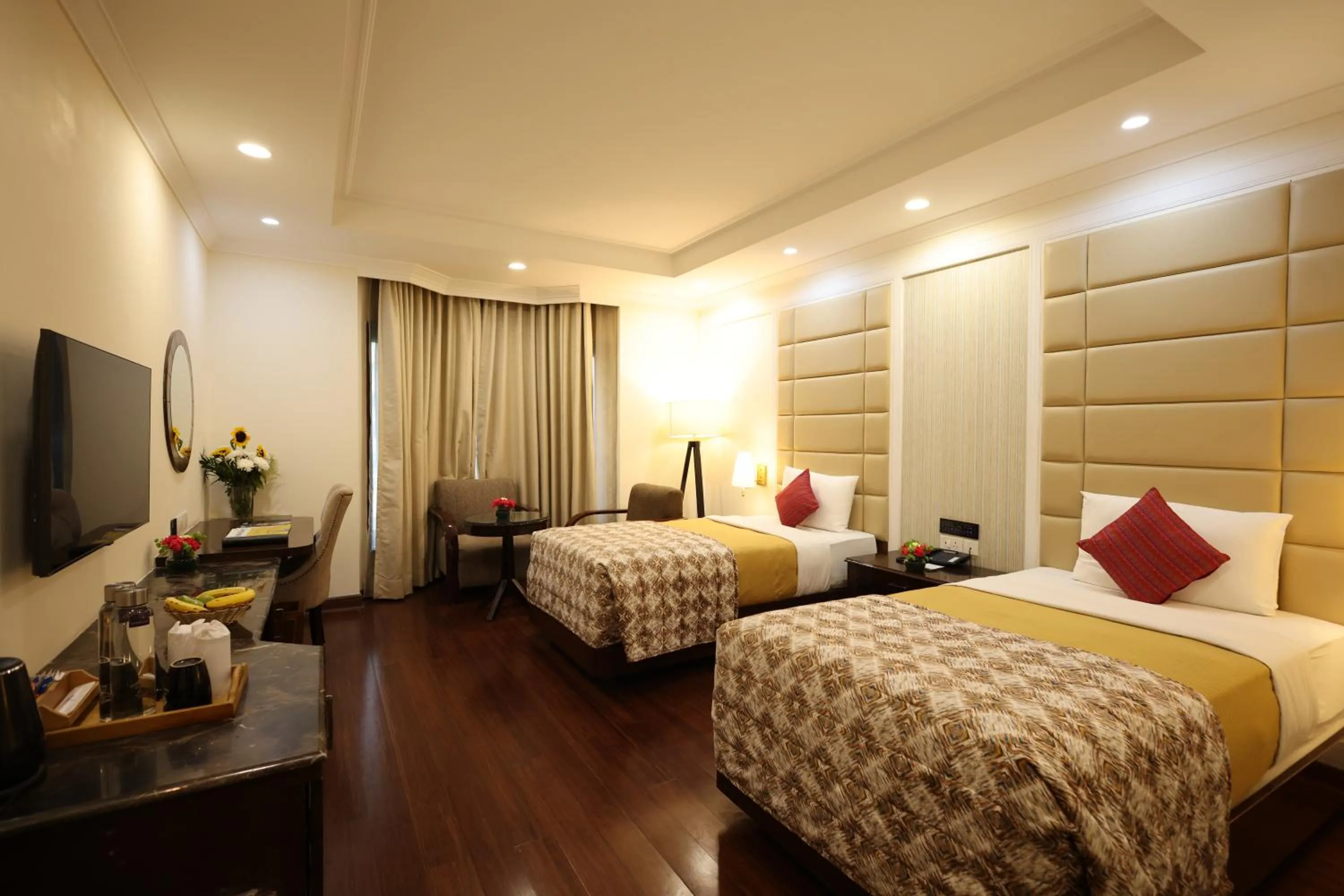 Photo of the whole room, Bed in Hotel Samrat, New Delhi