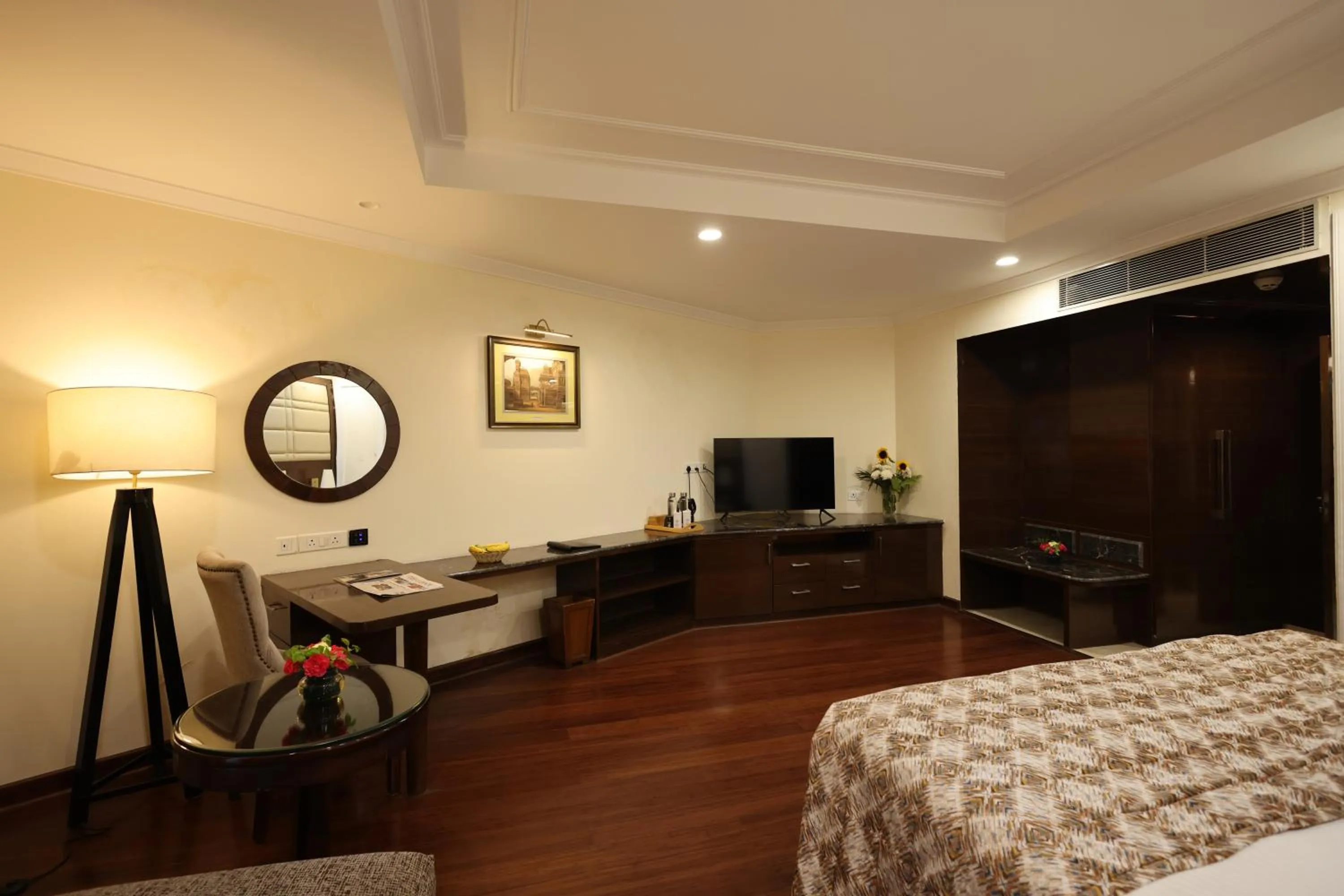 TV and multimedia, Bed in Hotel Samrat, New Delhi