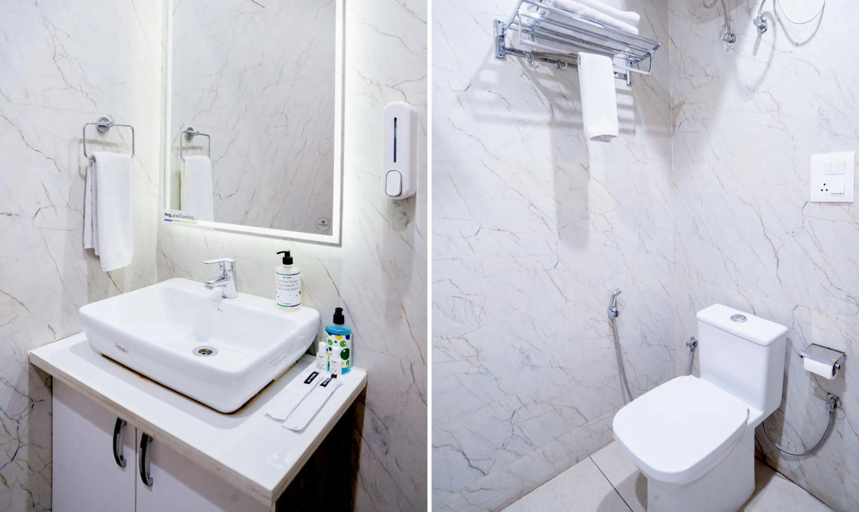 Bathroom in Treebo White Sand