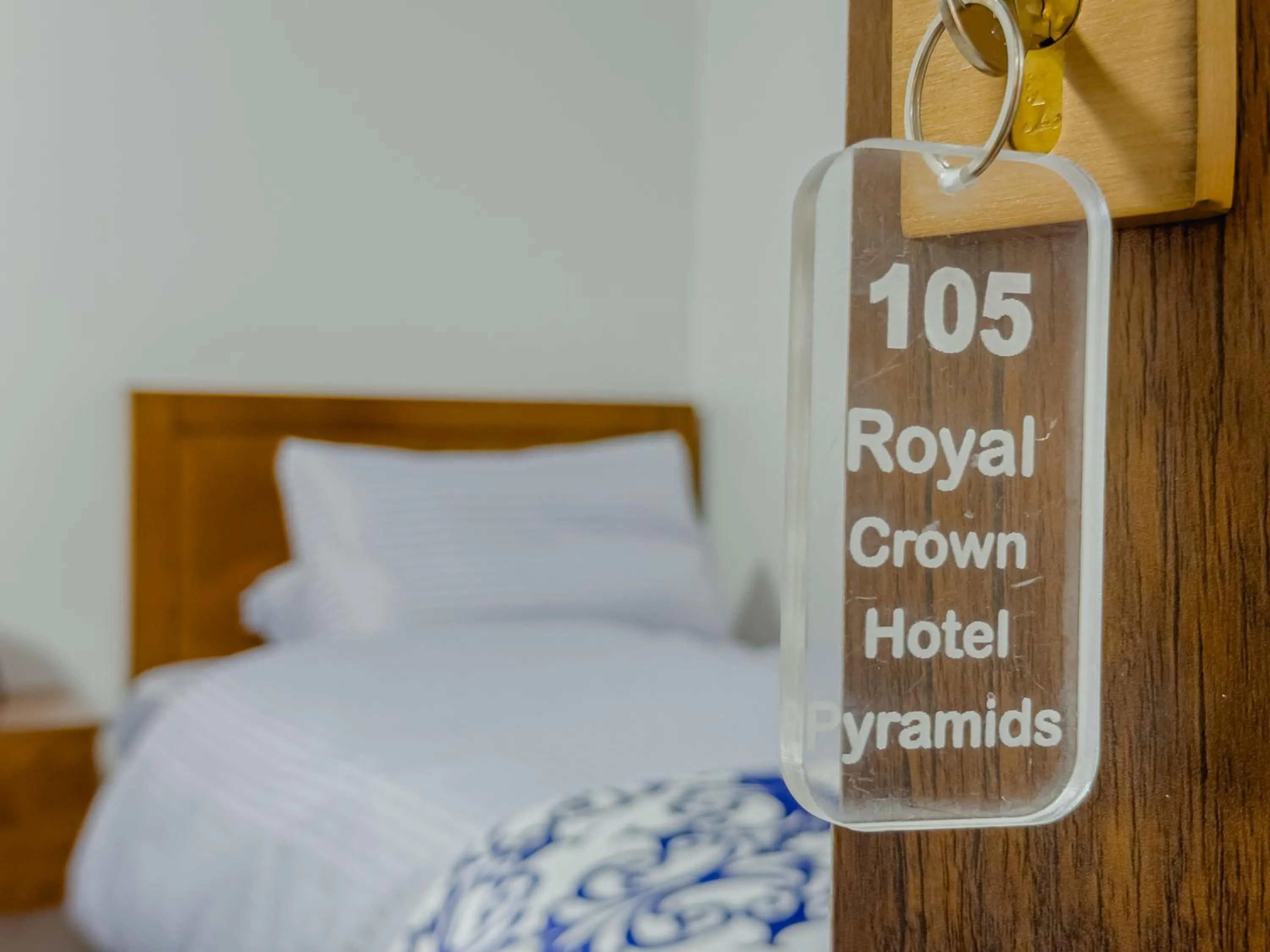 Bed in Royal Crown Hotel Giza Pyramids View