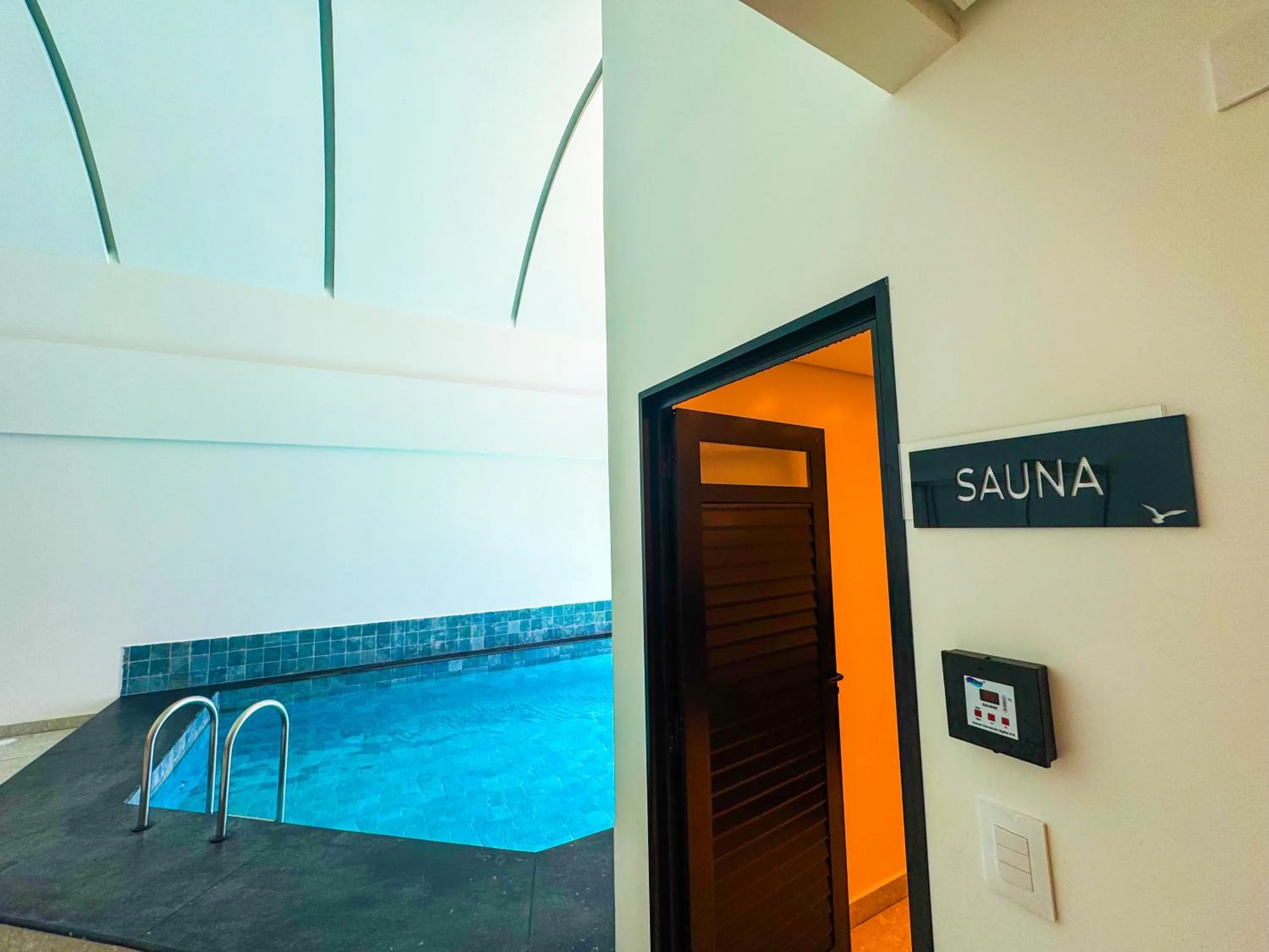 Steam room in Blue Sea Hotel