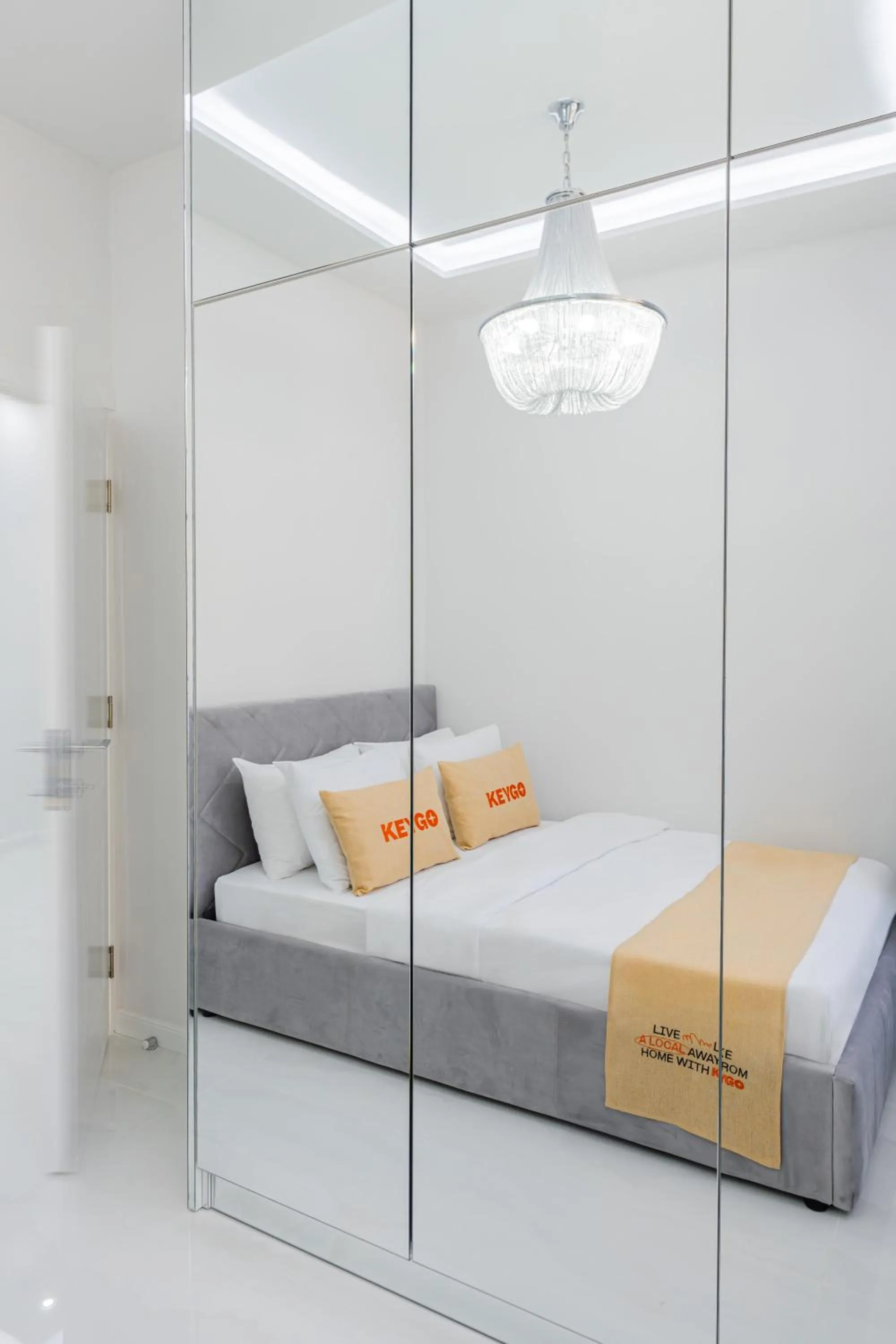 Bedroom, Bed in Apartment KeyGo #0061 is the key to the center of Yerevan