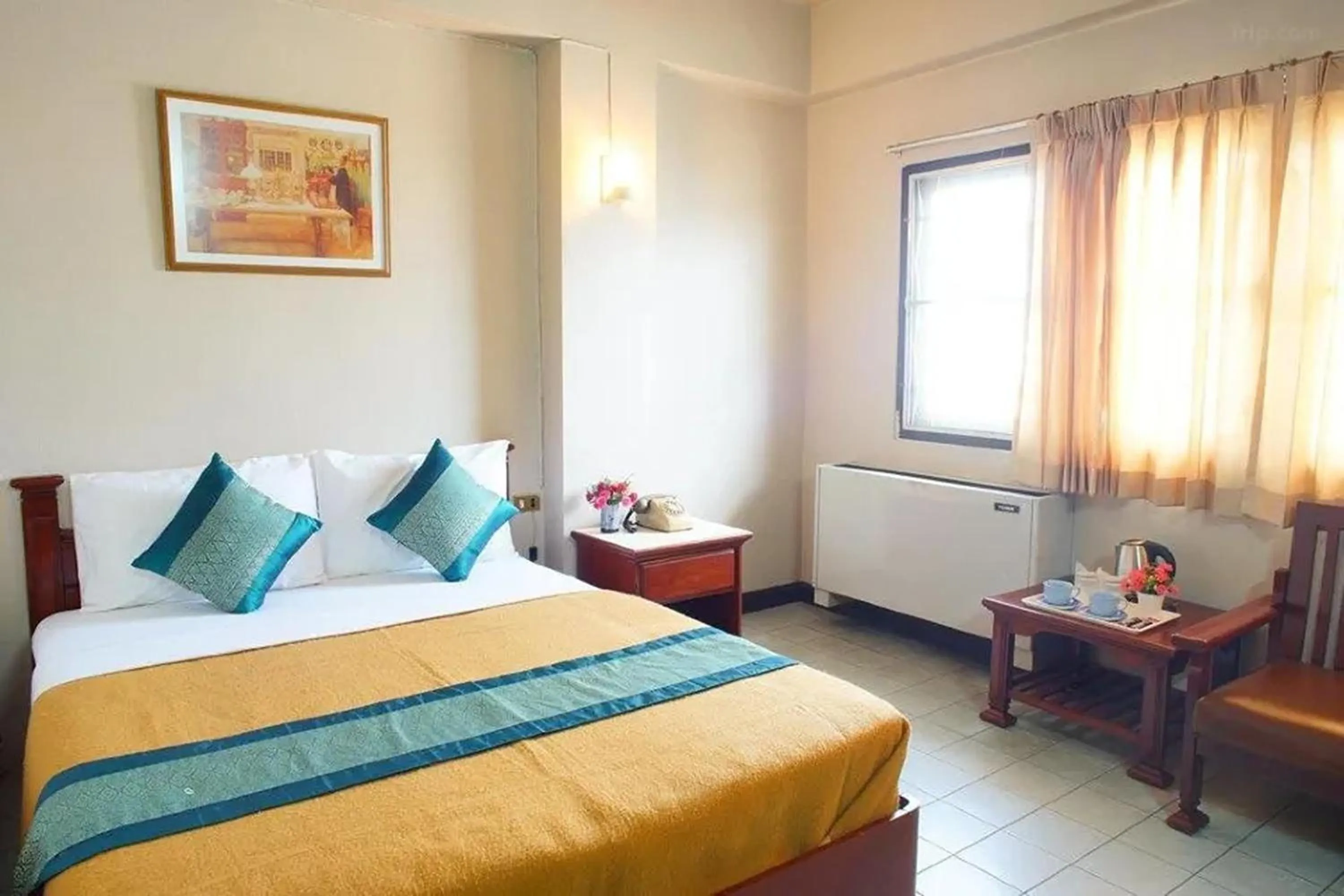 Bed in Khelang Nakorn Hotel