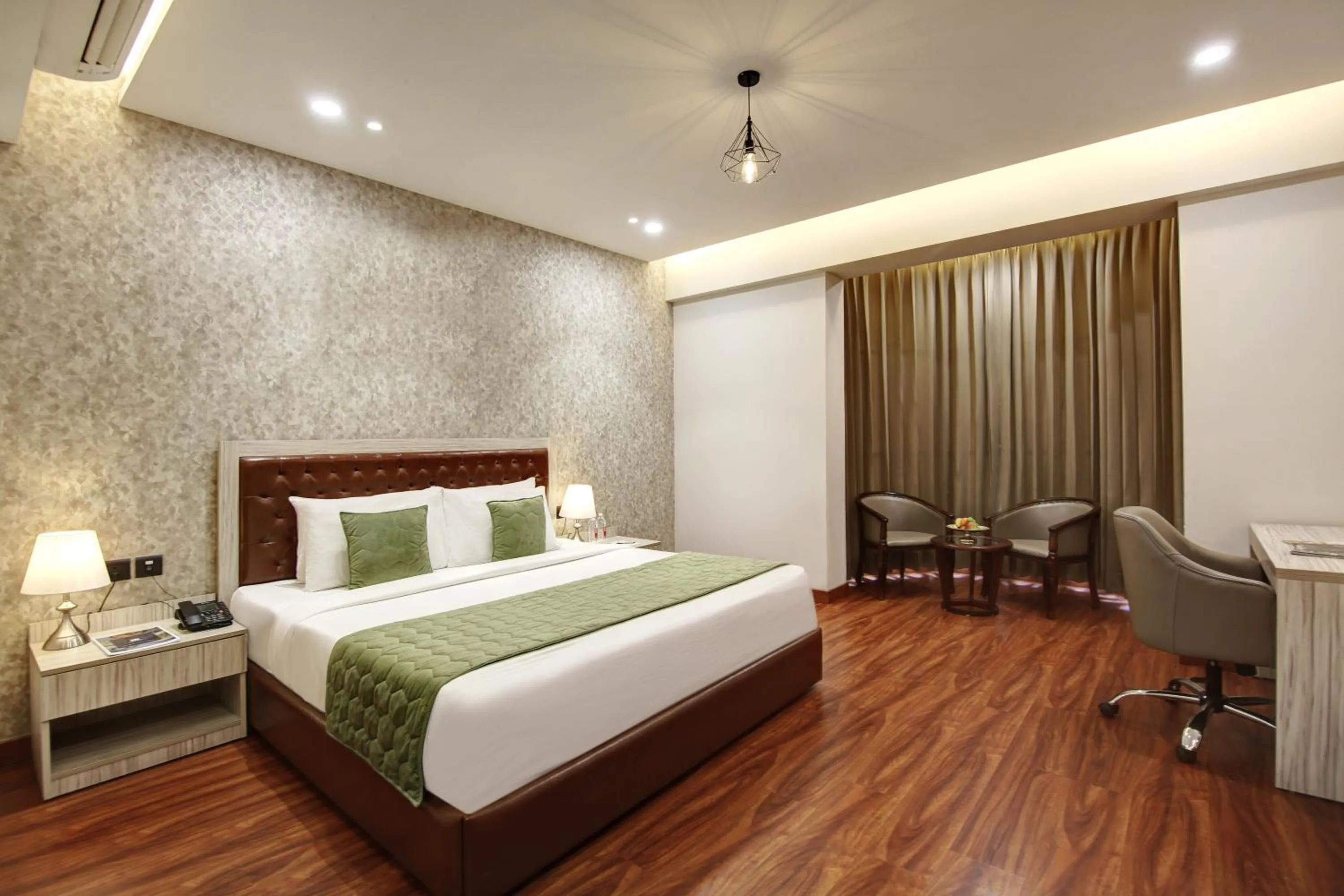 Seating area, Bed in Hotel 91 Millennium Huda