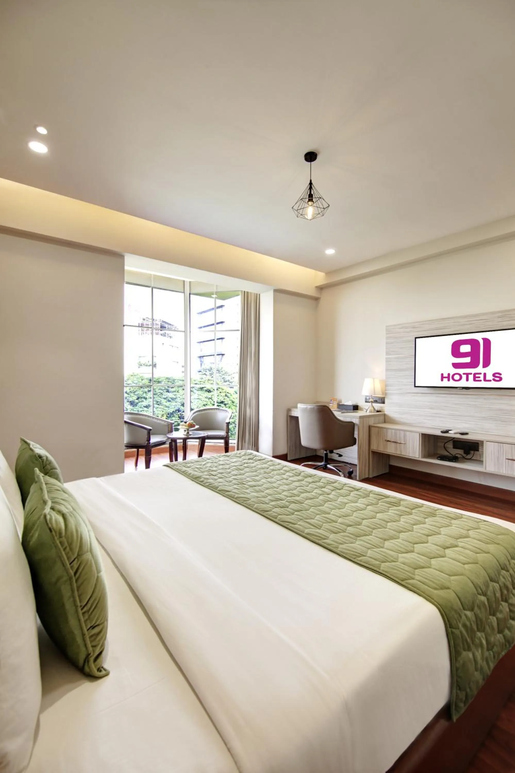 View (from property/room), Bed in Hotel 91 Millennium Huda