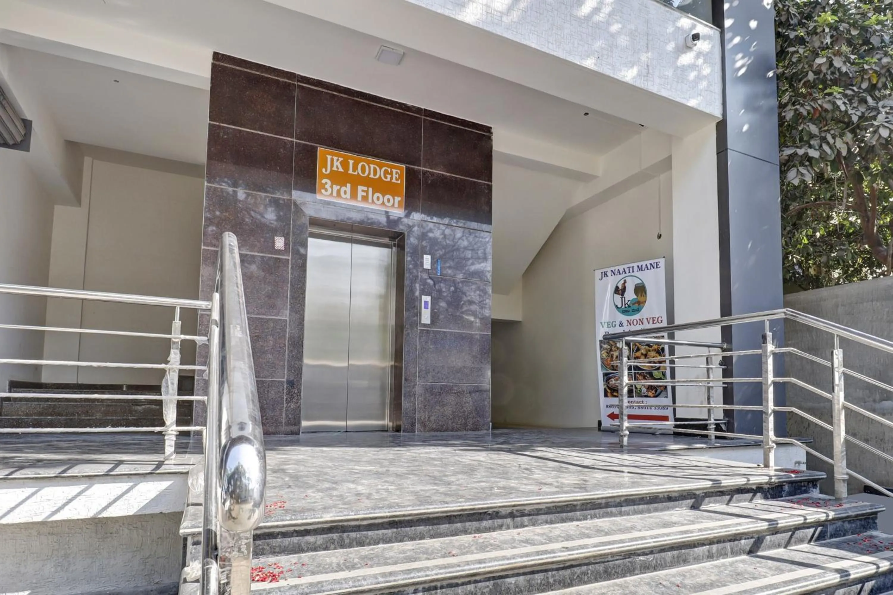 Facade/entrance in Hotel O J.K. Suites & Rooms