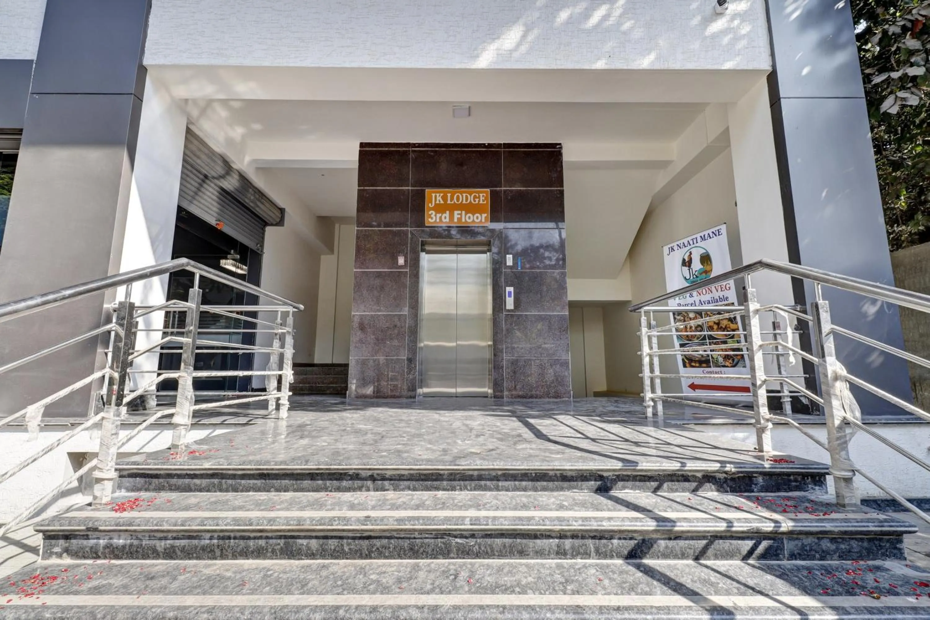 Facade/entrance in Hotel O J.K. Suites & Rooms