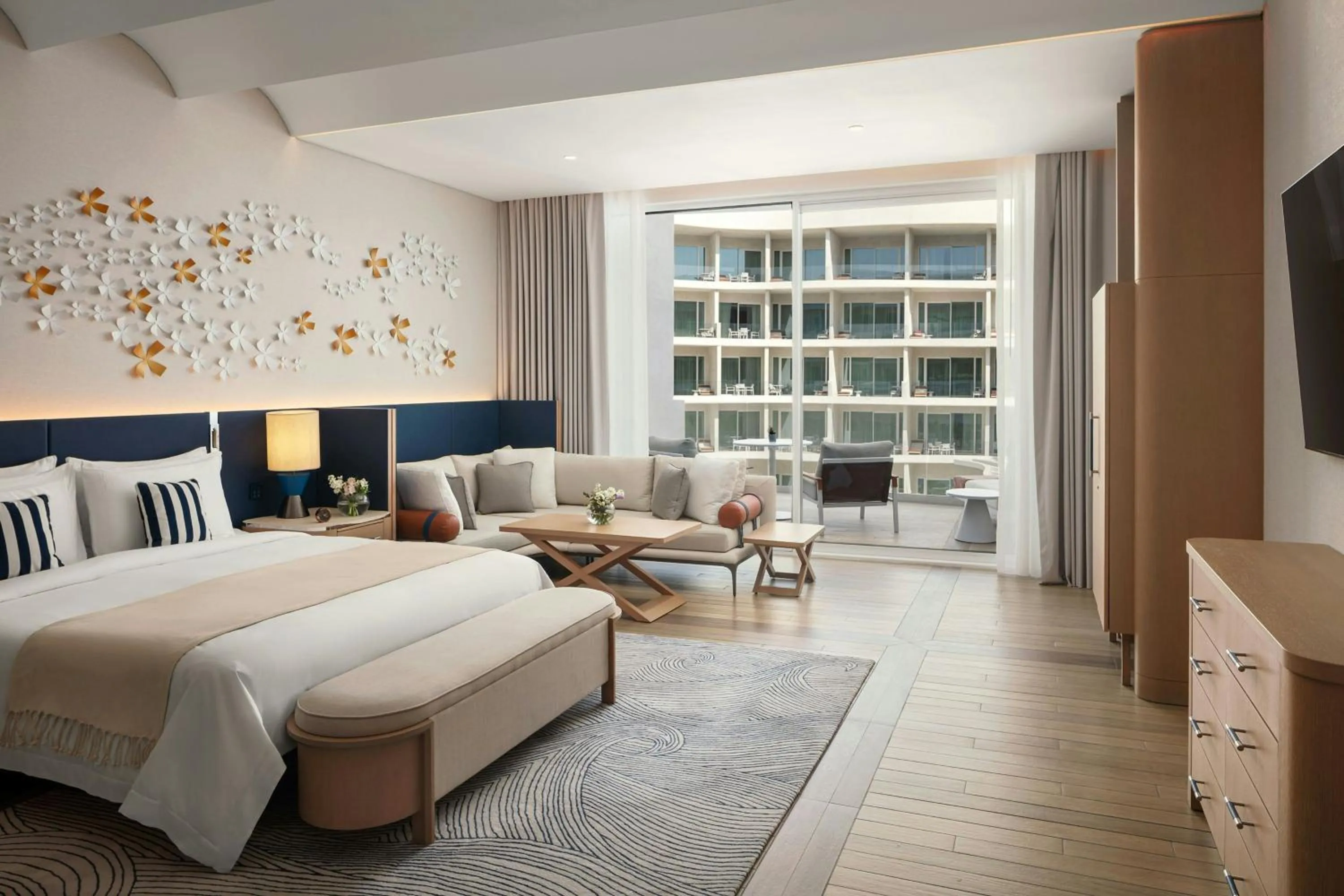 Swimming pool, Bed in The St. Regis Al Mouj Muscat Resort