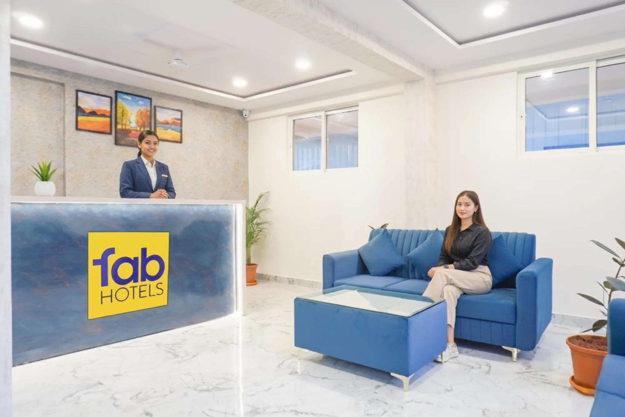 Lobby or reception in FabHotel Prime Esta Inn - Nr Twin Tower, Viman Nagar