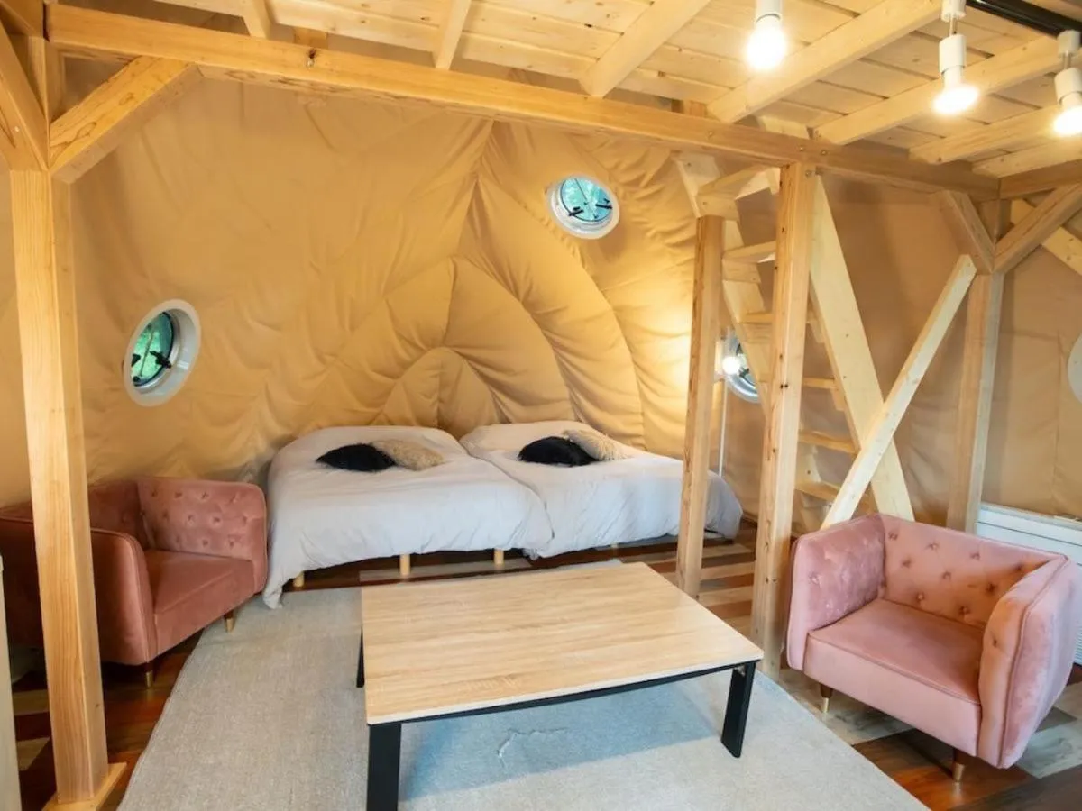 Bed in Nagano GLAMPINGBASE enCamp