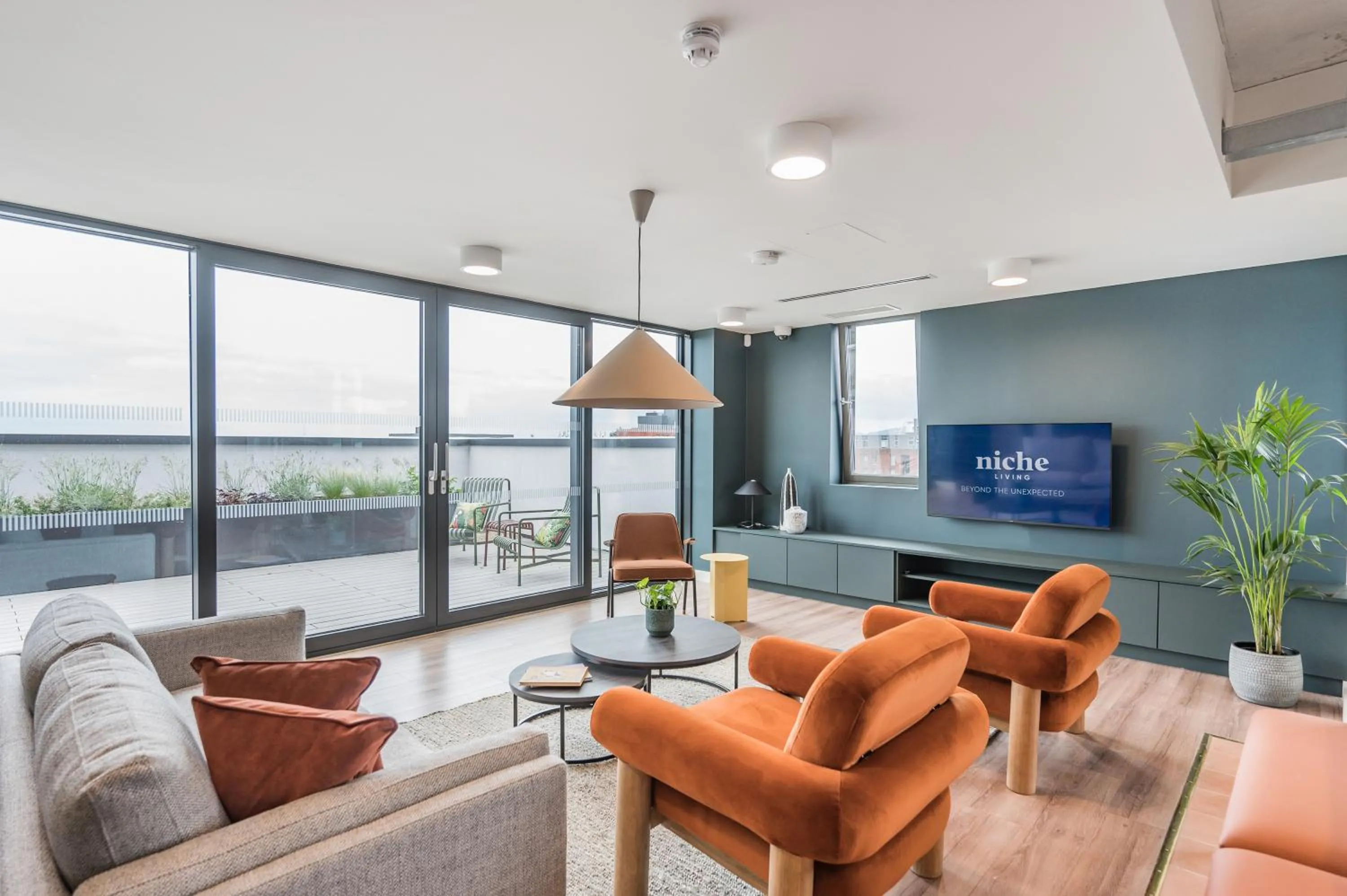 Communal lounge/ TV room in Niche Living Rathmines