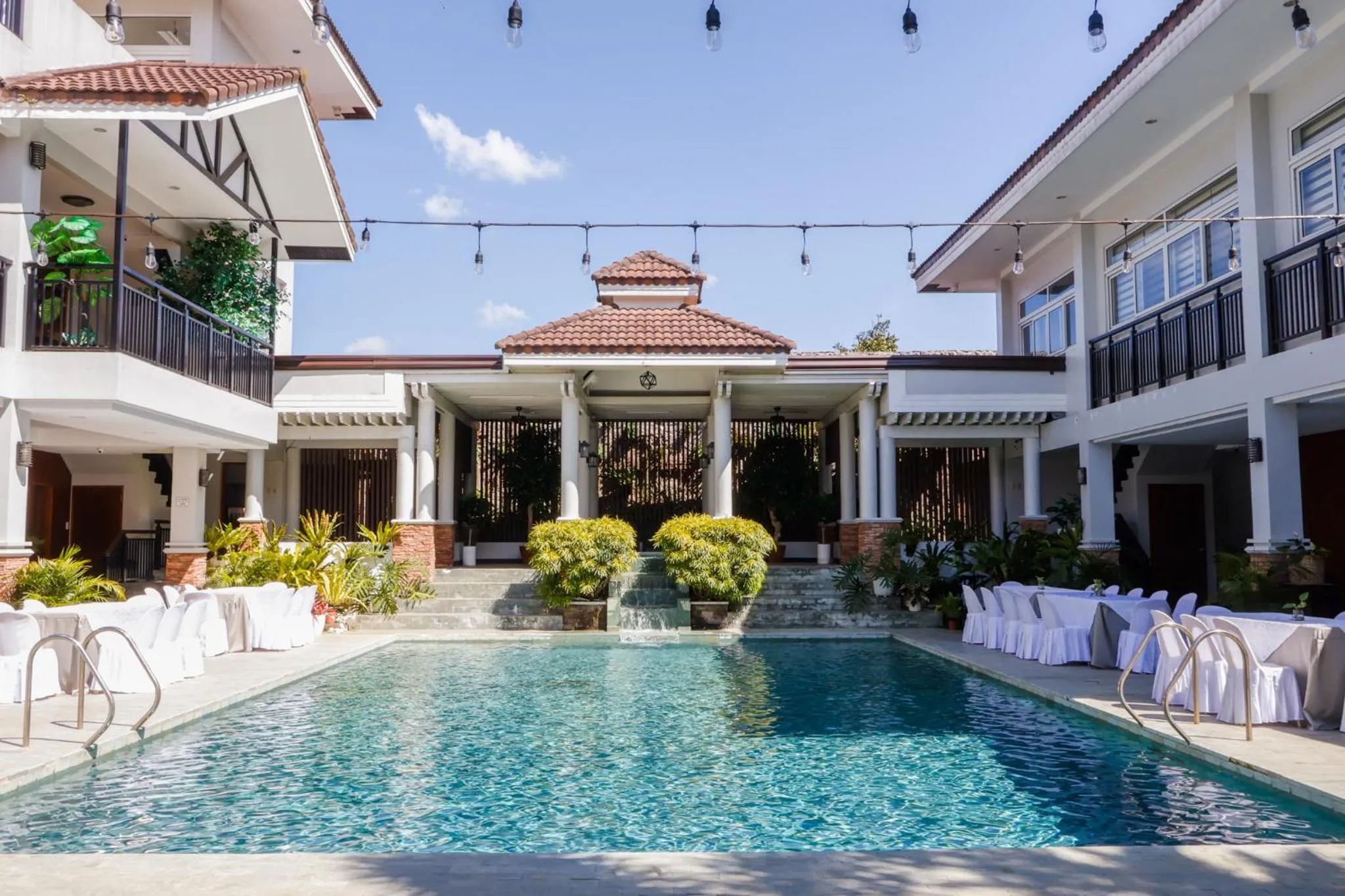 Pool view in Teofely Gardens Resort near Tagaytay