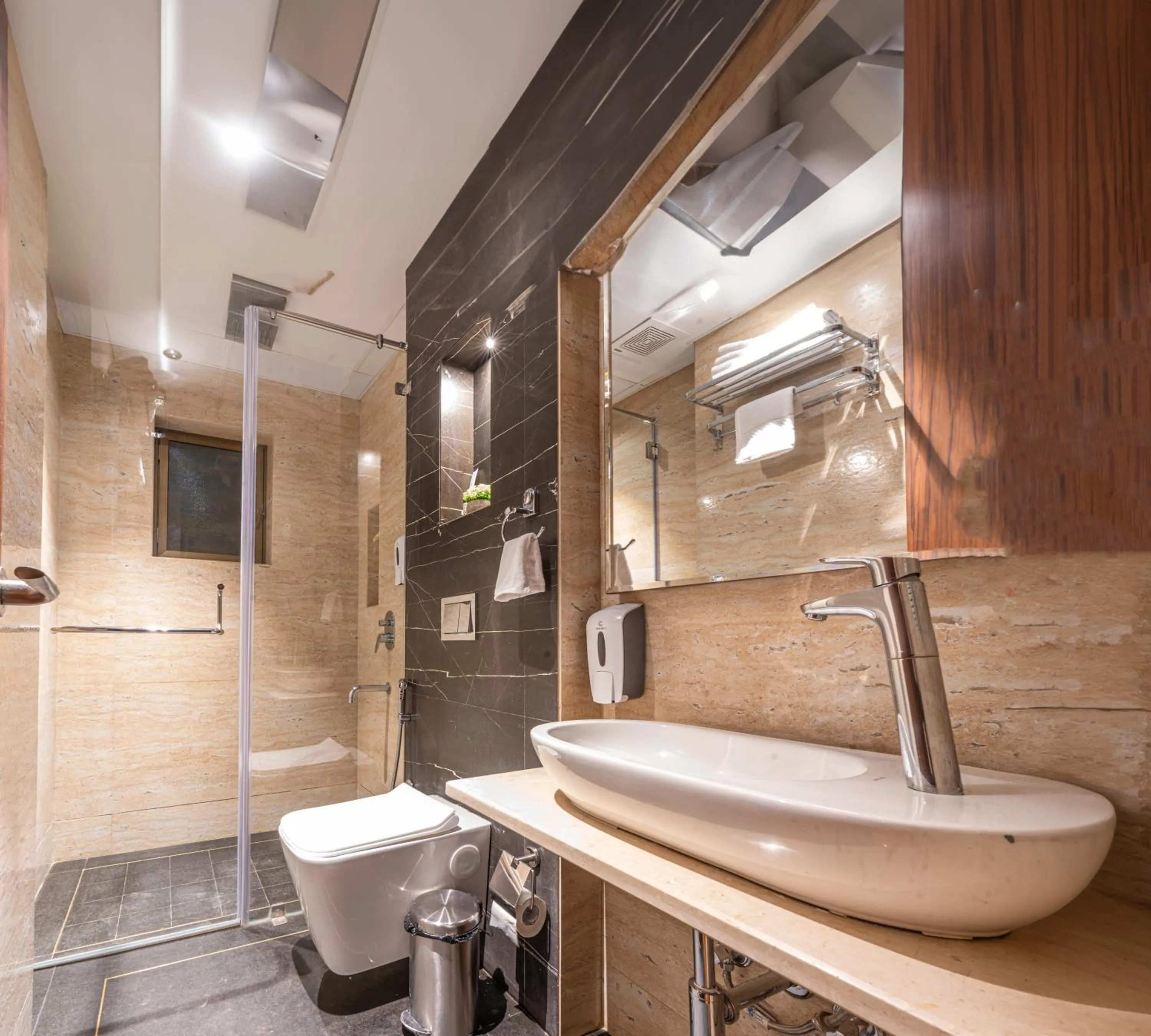 Bathroom in Treebo Premium Heritage Grand -Majiwada Thane