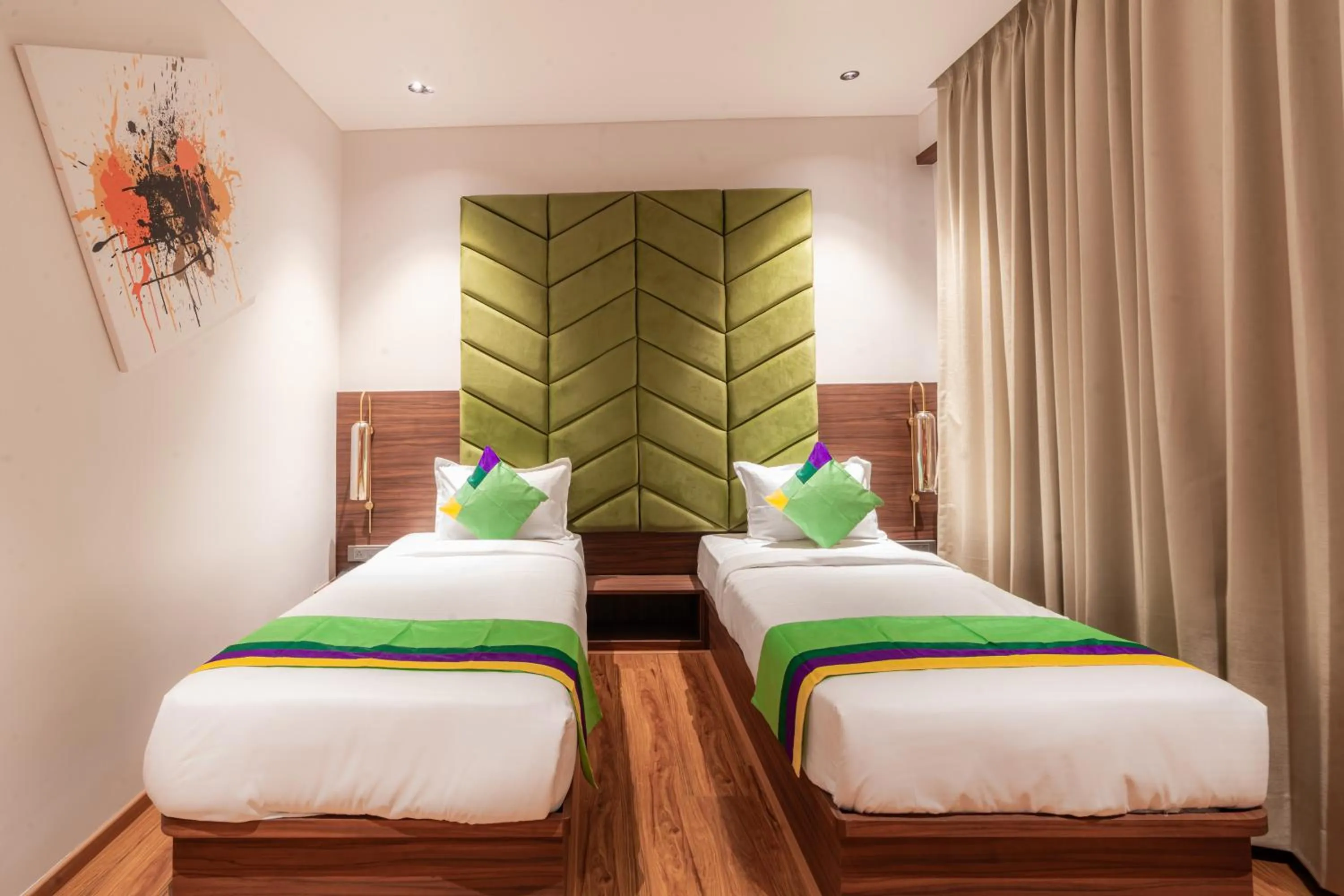 Bedroom, Bed in Treebo Premium Heritage Grand -Majiwada Thane