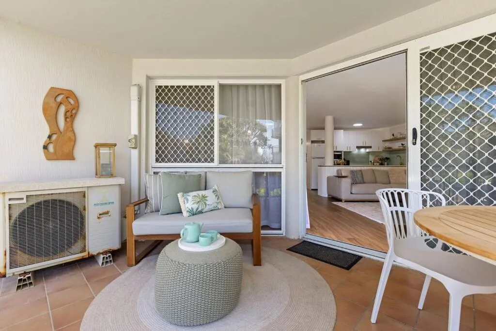 Patio in Luxury on the Beach Surfside Resort -Sunshine Coast