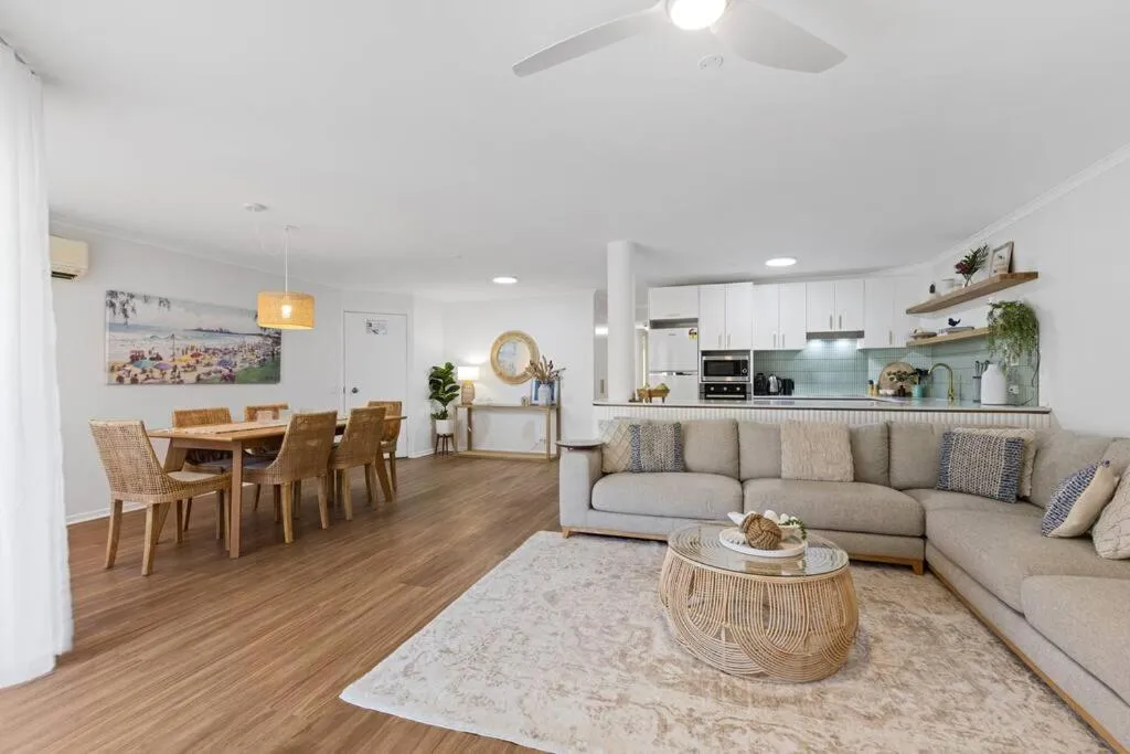 Living room in Luxury on the Beach Surfside Resort -Sunshine Coast