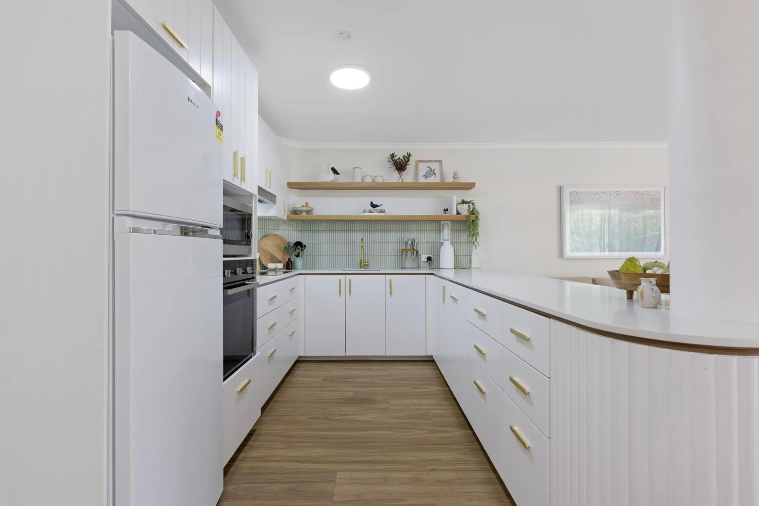 Kitchen or kitchenette in Luxury on the Beach Surfside Resort -Sunshine Coast