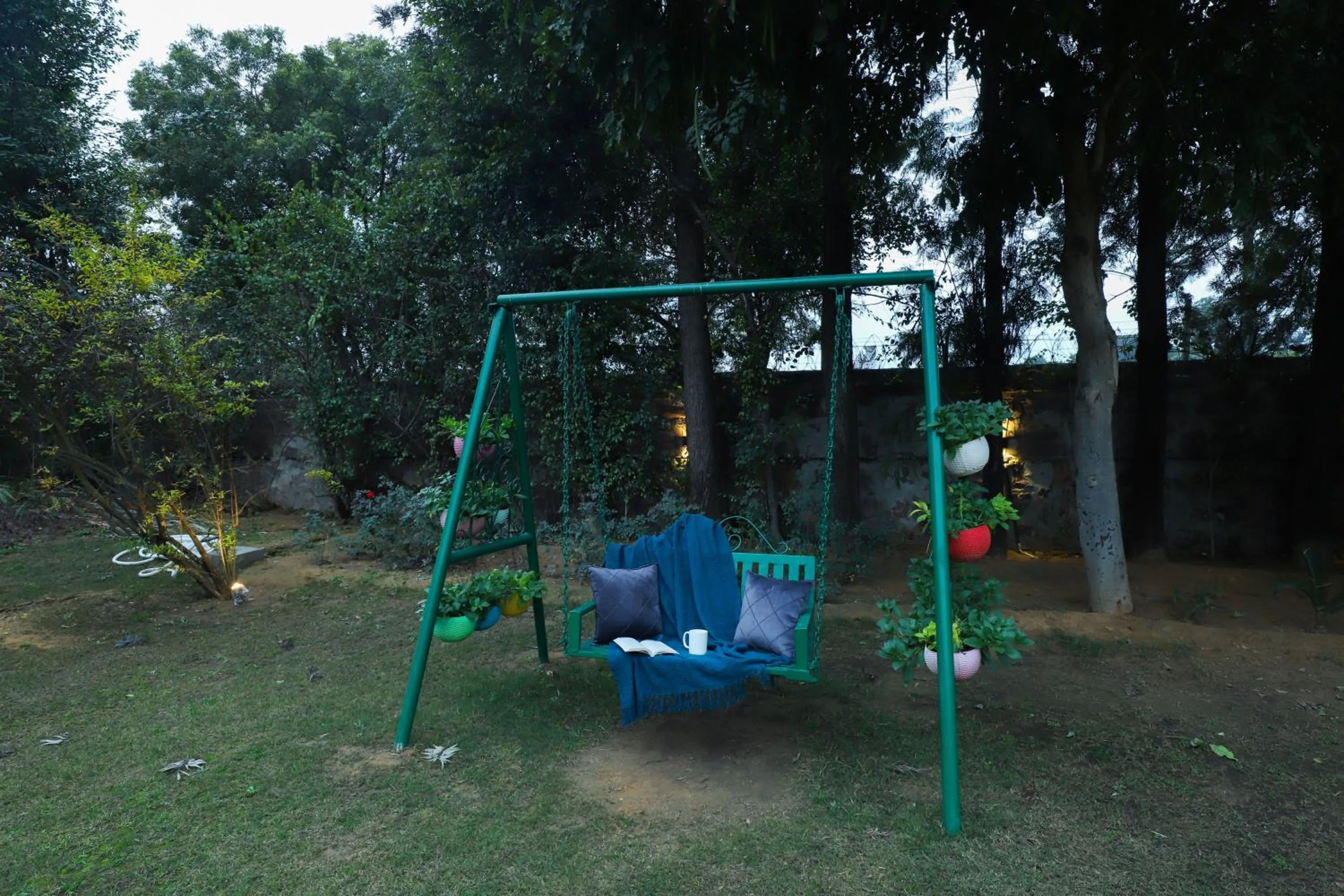 Day in ELIVAAS 6 BHK Farmstay with Pvt Pool & Garden - Esh